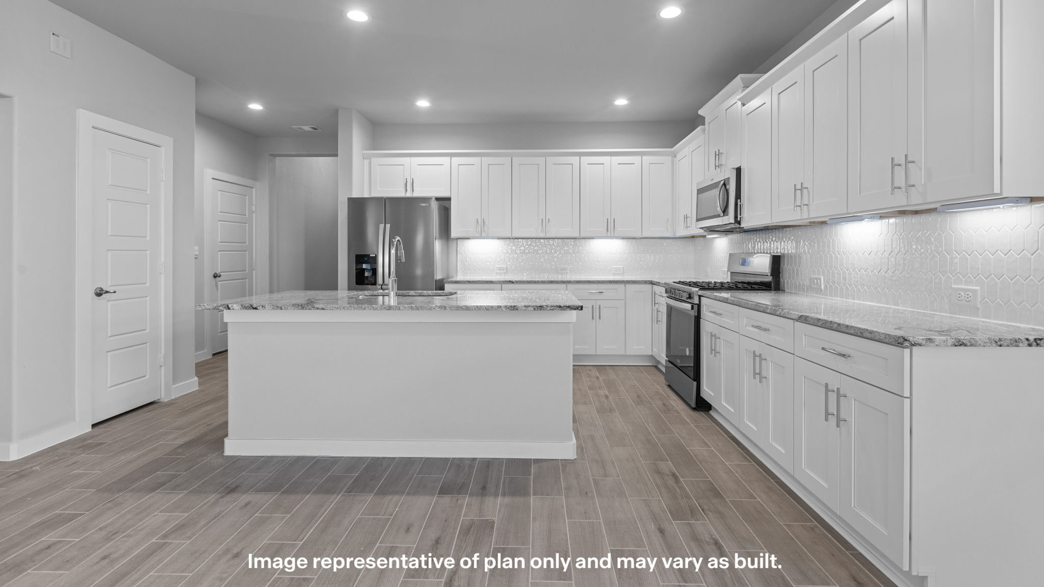 Spacious open kitchen with ample natural light