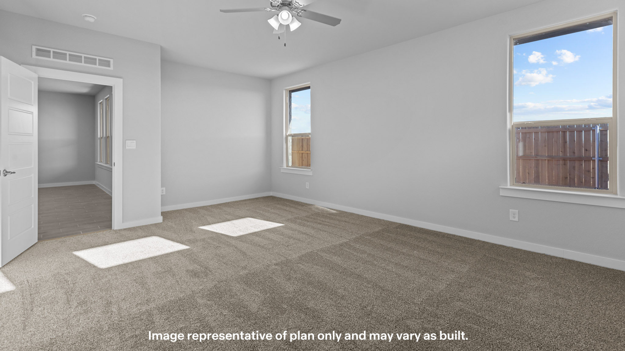 Open dining room space adjacent to kitchen