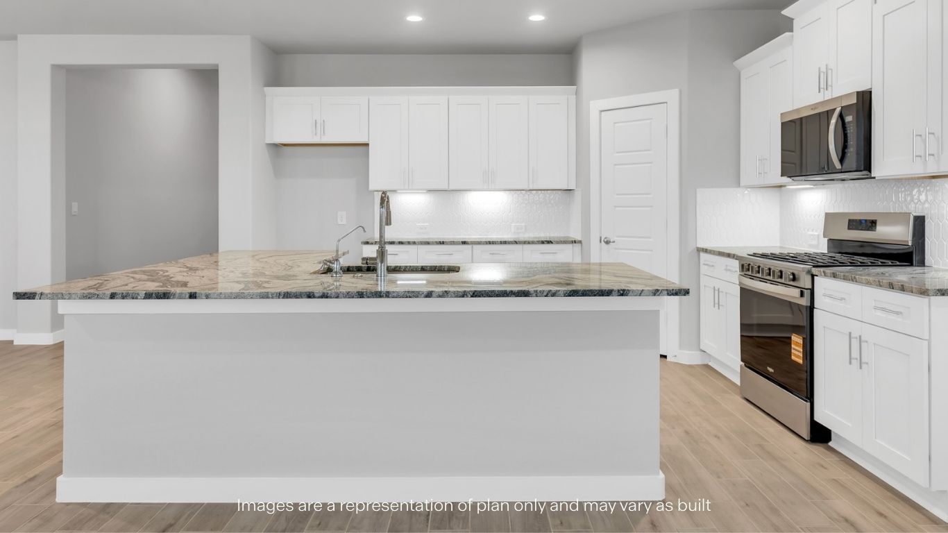 Spacious open kitchen with ample natural light