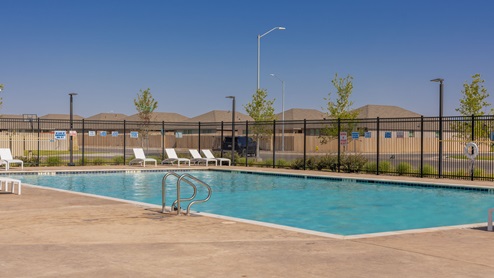 Neighborhood amenities poolside view