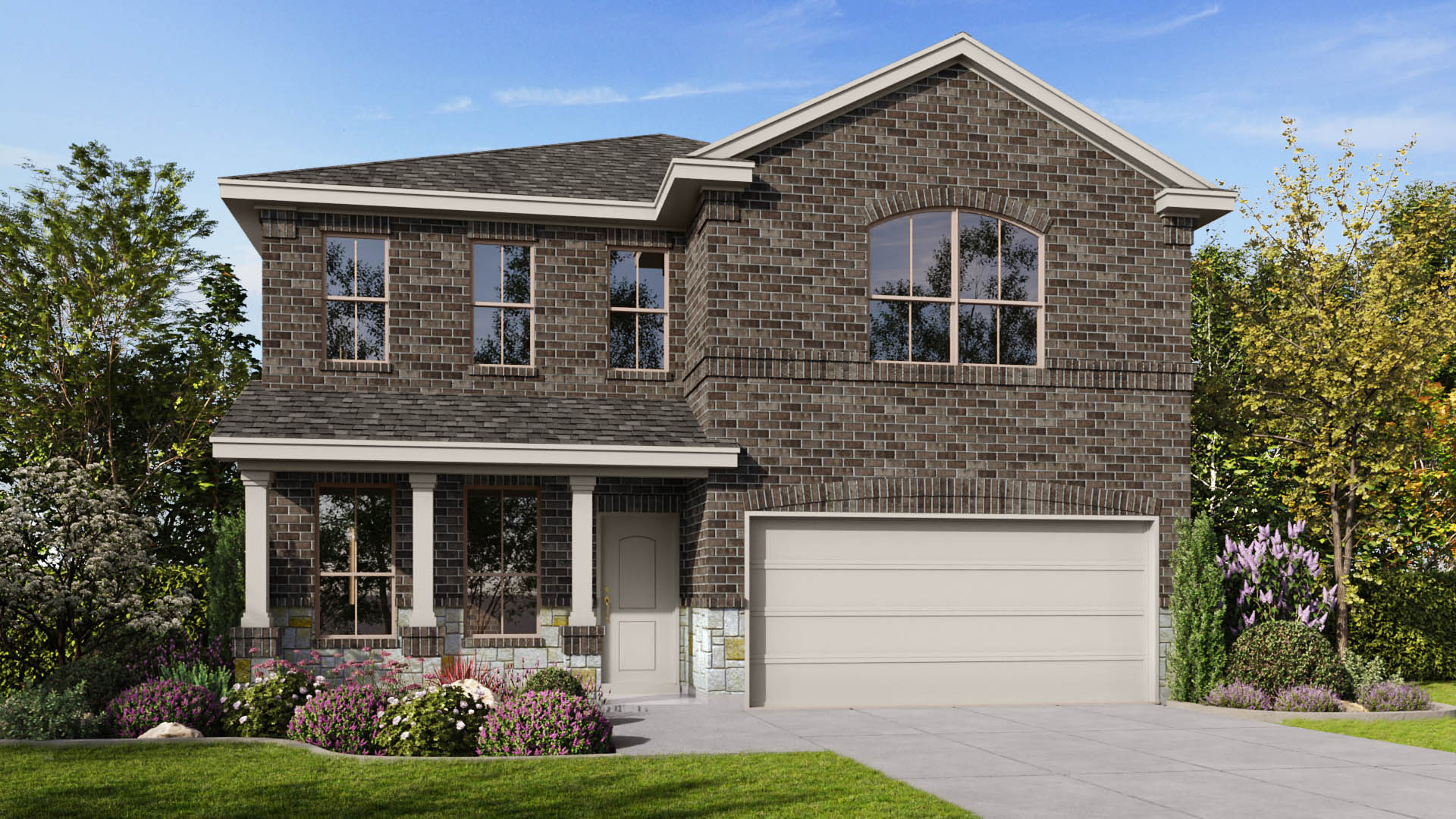 An eye-catching exterior with added character and architectural detail. [Vaughn-Brick-ABC v1 | PDF]
