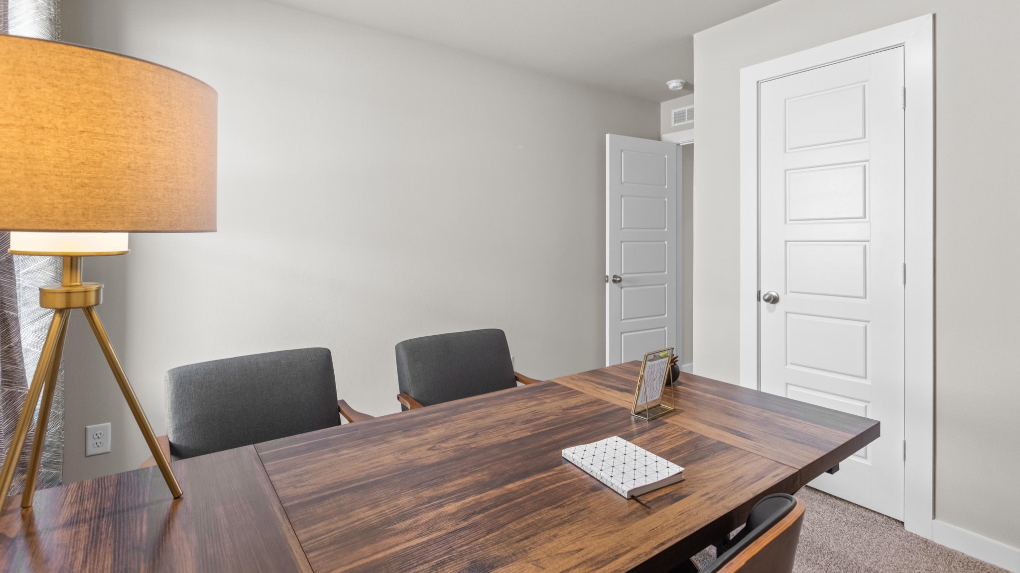 Guest bedroom 3 with plush carpet floors and spacious closet