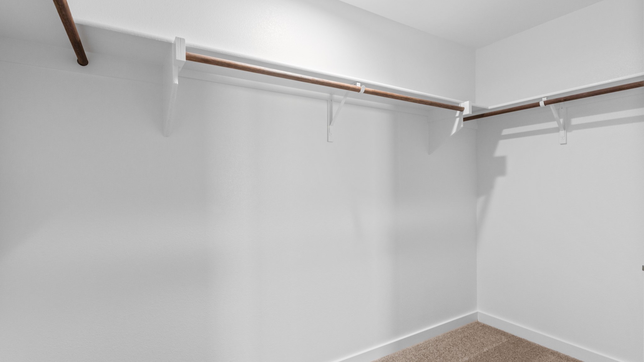 Primary walk-in closet with extra storage space