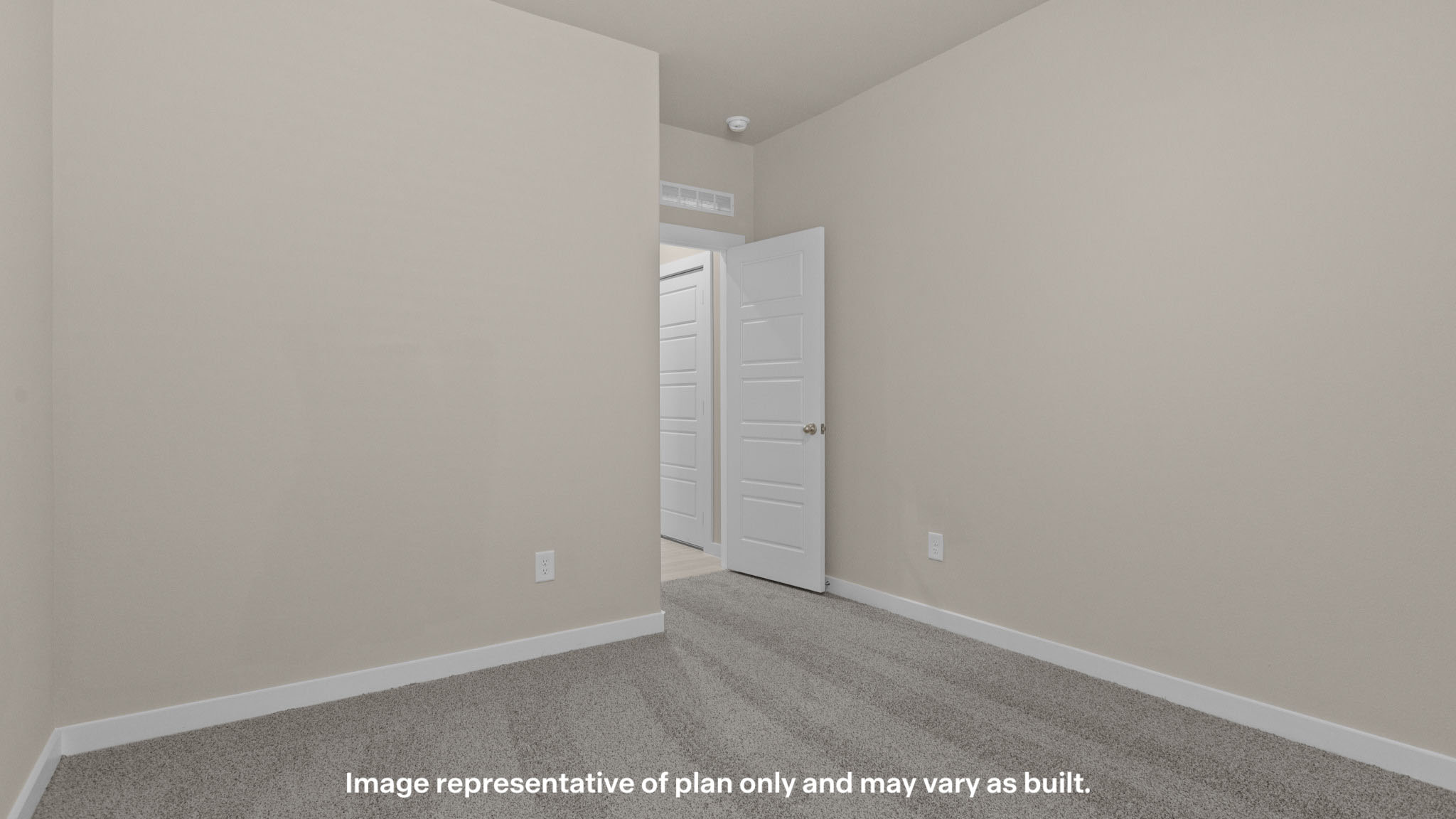 Guest bedroom 3 with plush carpet floors and spacious closet