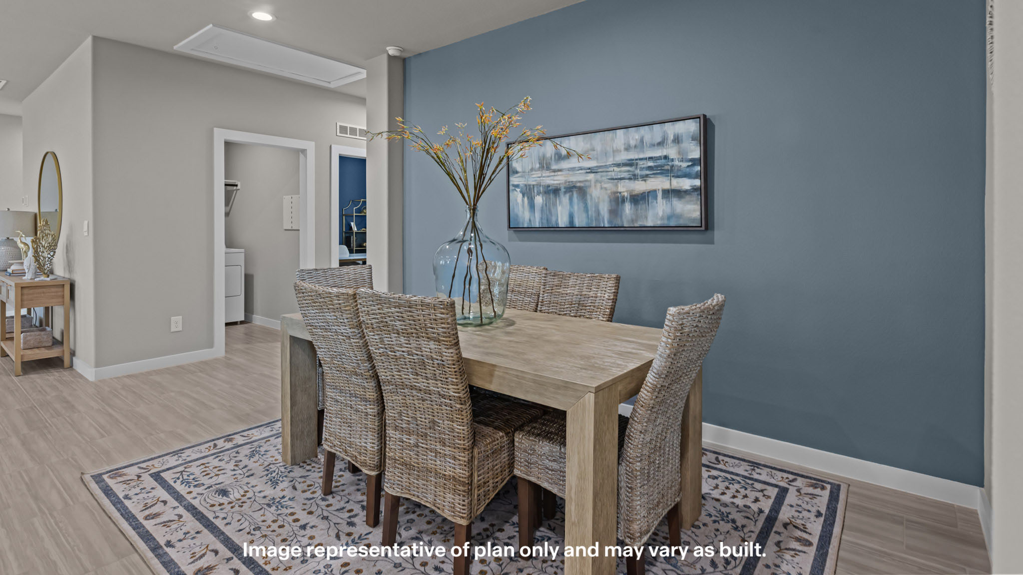 Open dining room space adjacent to kitchen