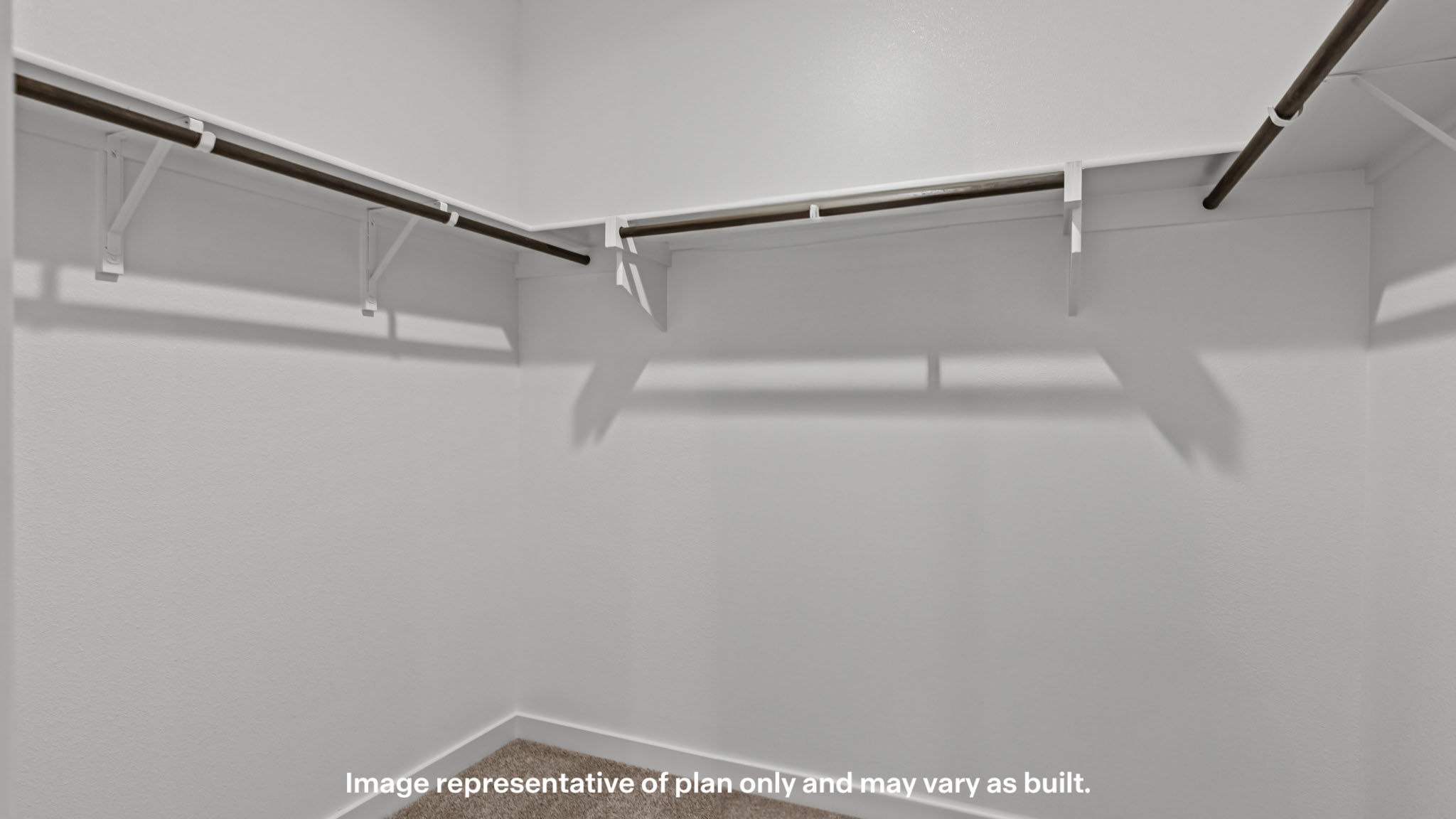 Primary walk-in closet with extra storage space