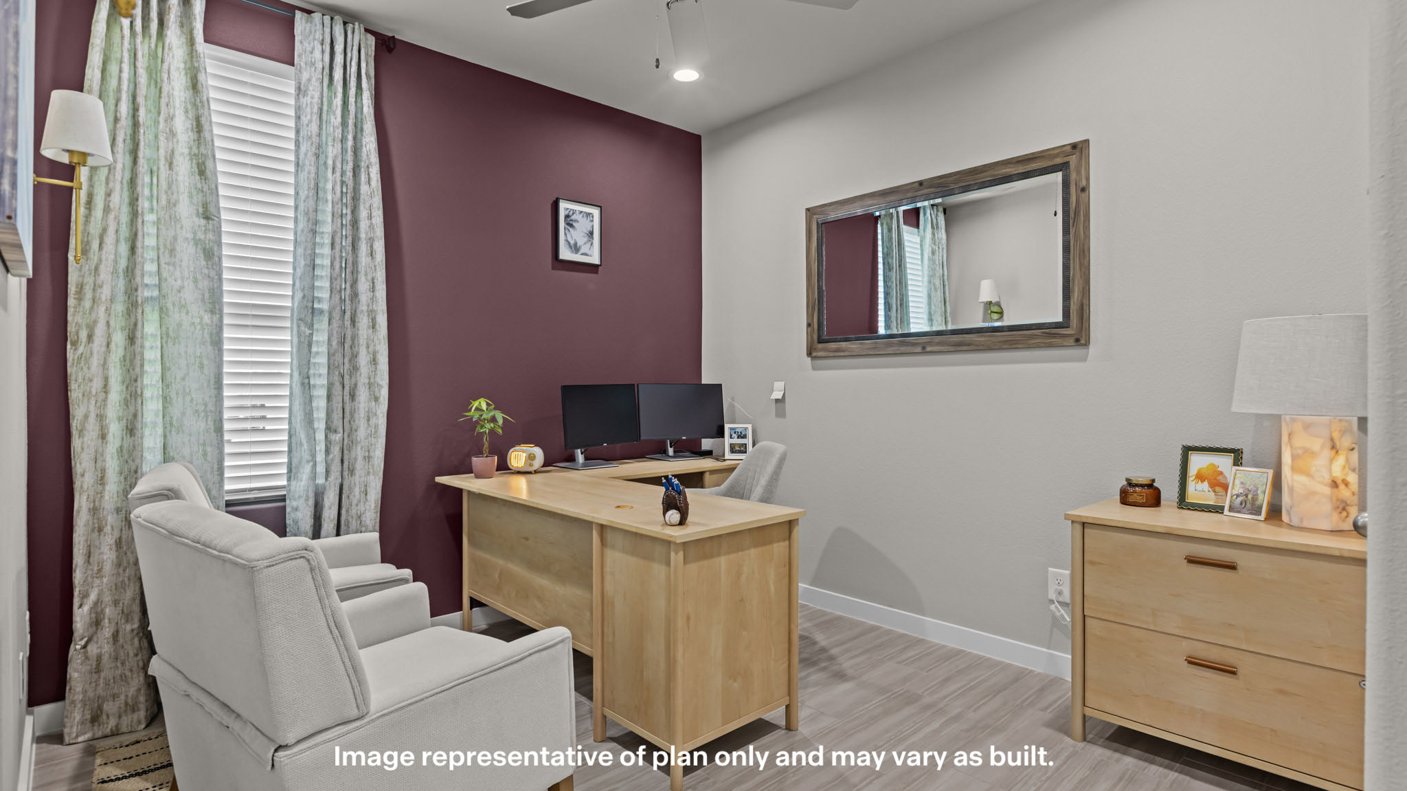 Guest bedroom 4 with plush carpet and side window