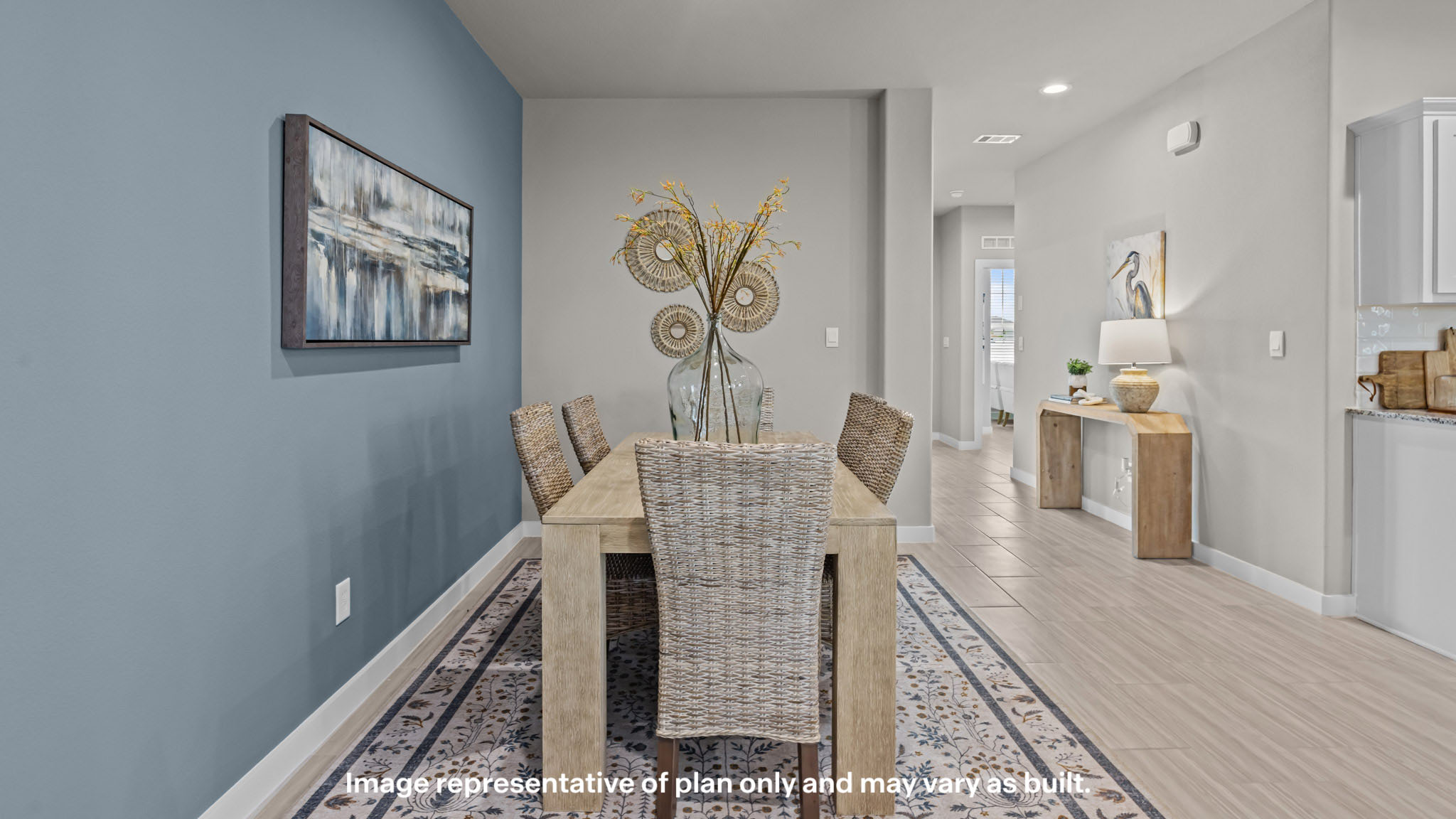 Open dining room space adjacent to kitchen