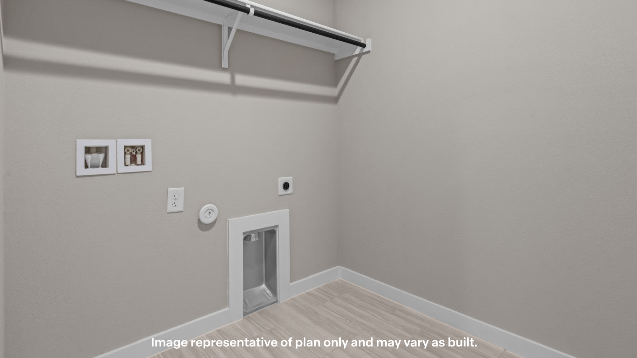 Laundry room and utility closet space with extra storage