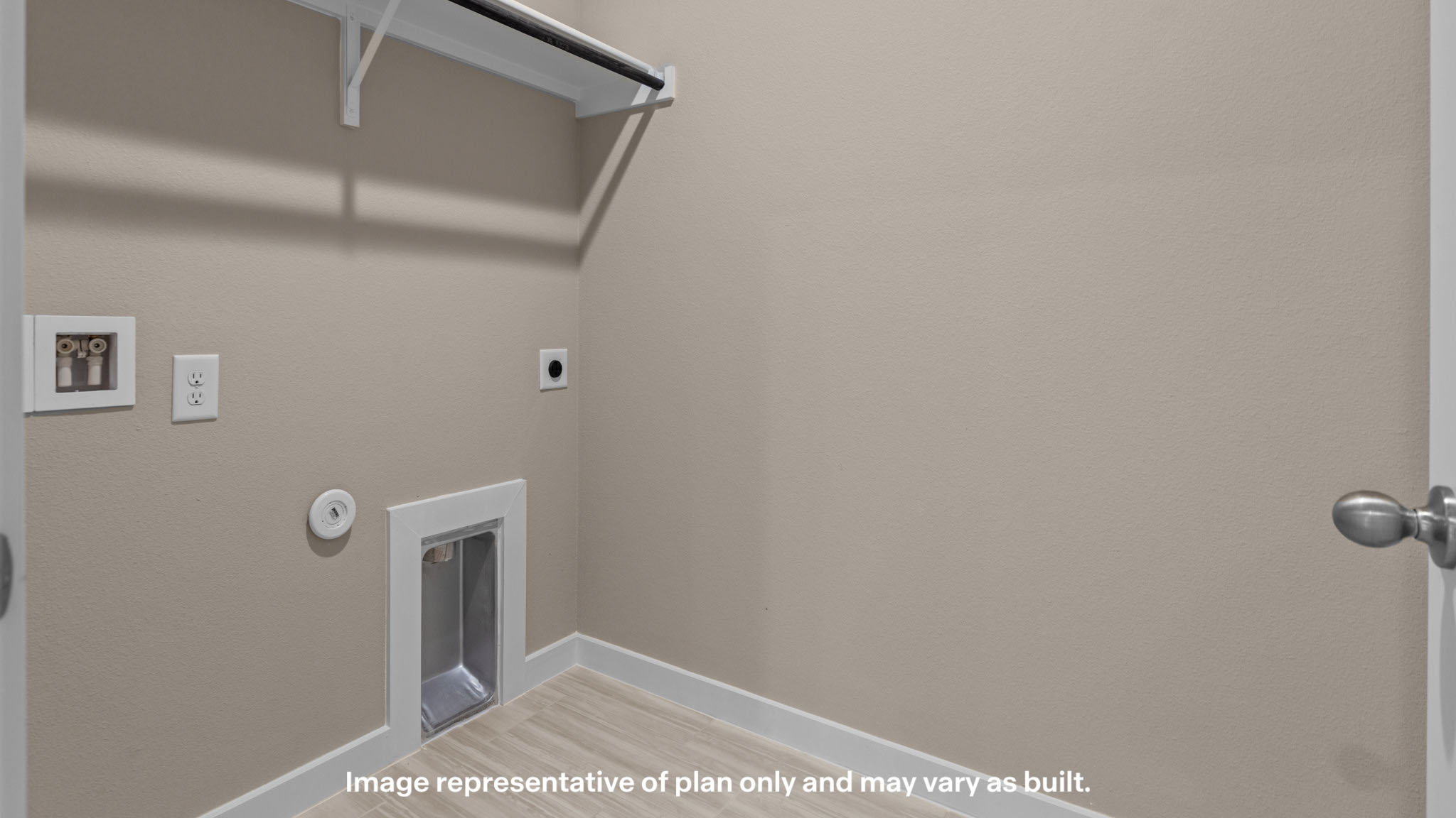 Laundry room and utility closet space with extra storage