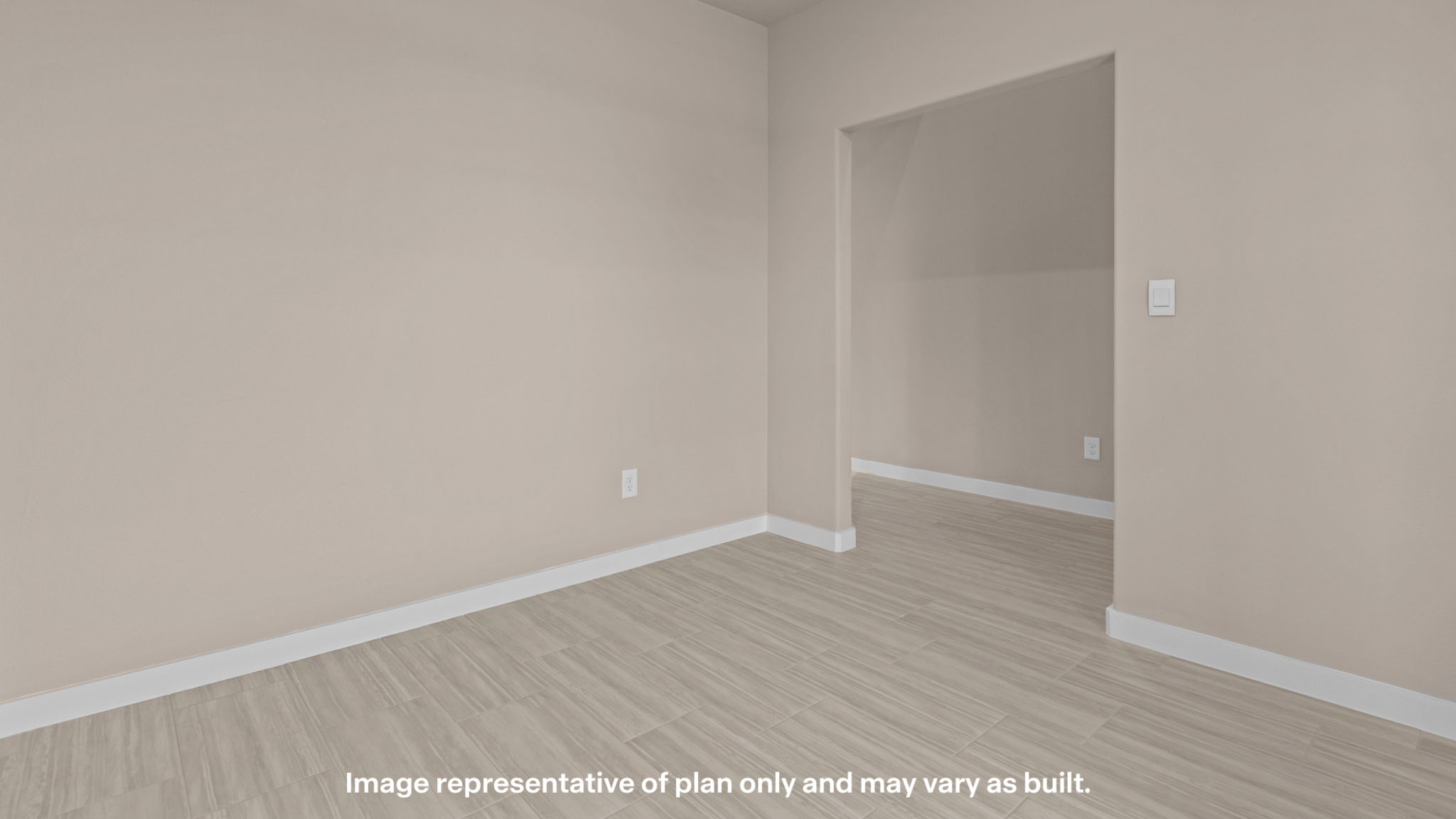 Downstairs open front room and office space