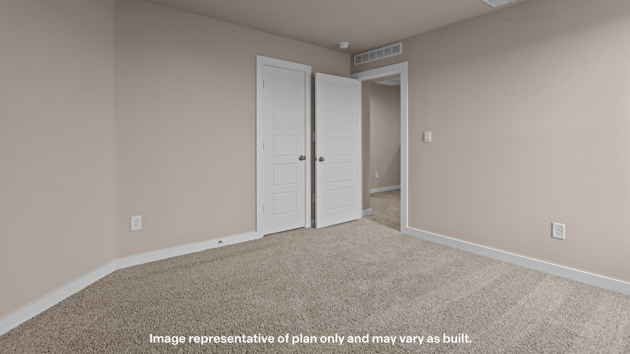 Upstairs guest bedroom 3 with plush carpeted floors and ample natural light