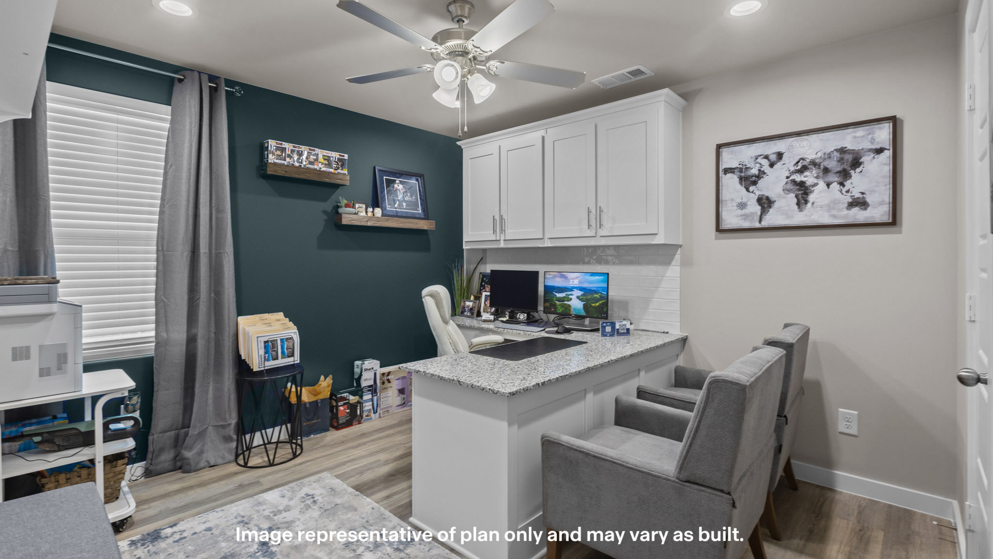 Guest bedroom 3 with plush carpet floors and spacious closet