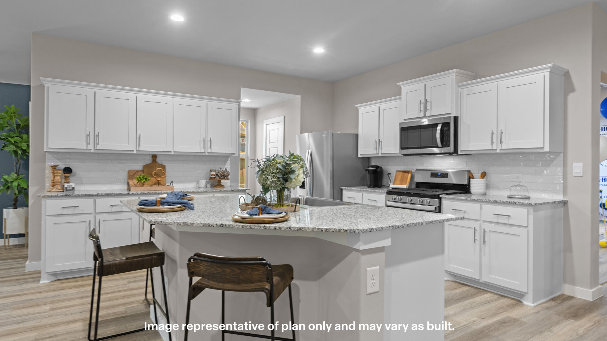 Spacious open kitchen with ample natural light