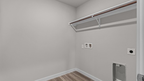 Utility closet and laundry room space
