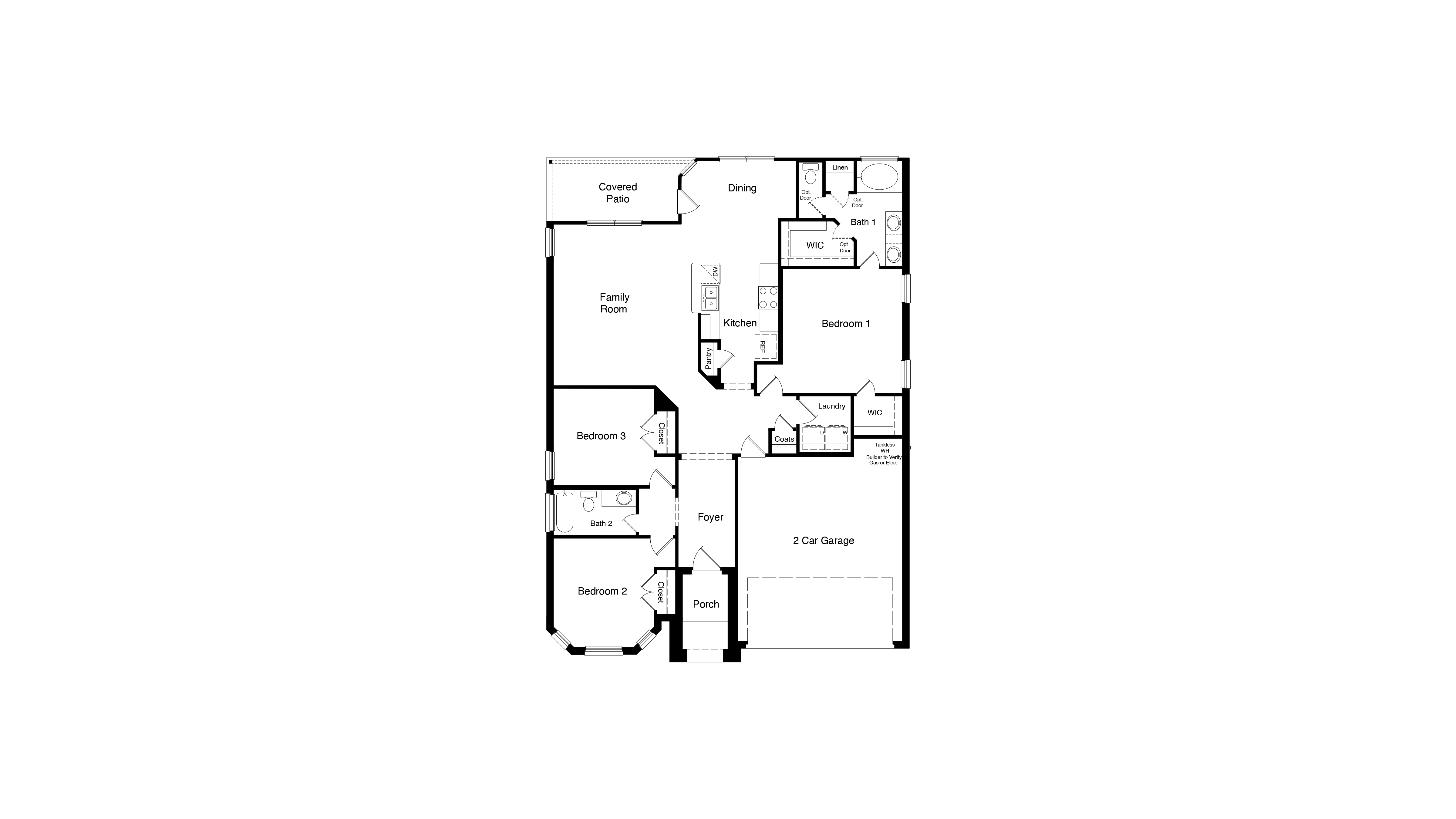 A thoughtfully designed single-story home featuring 3 bedrooms, 2 bathrooms, an open-concept living area, and a covered patio perfect for everyday living and entertaining.