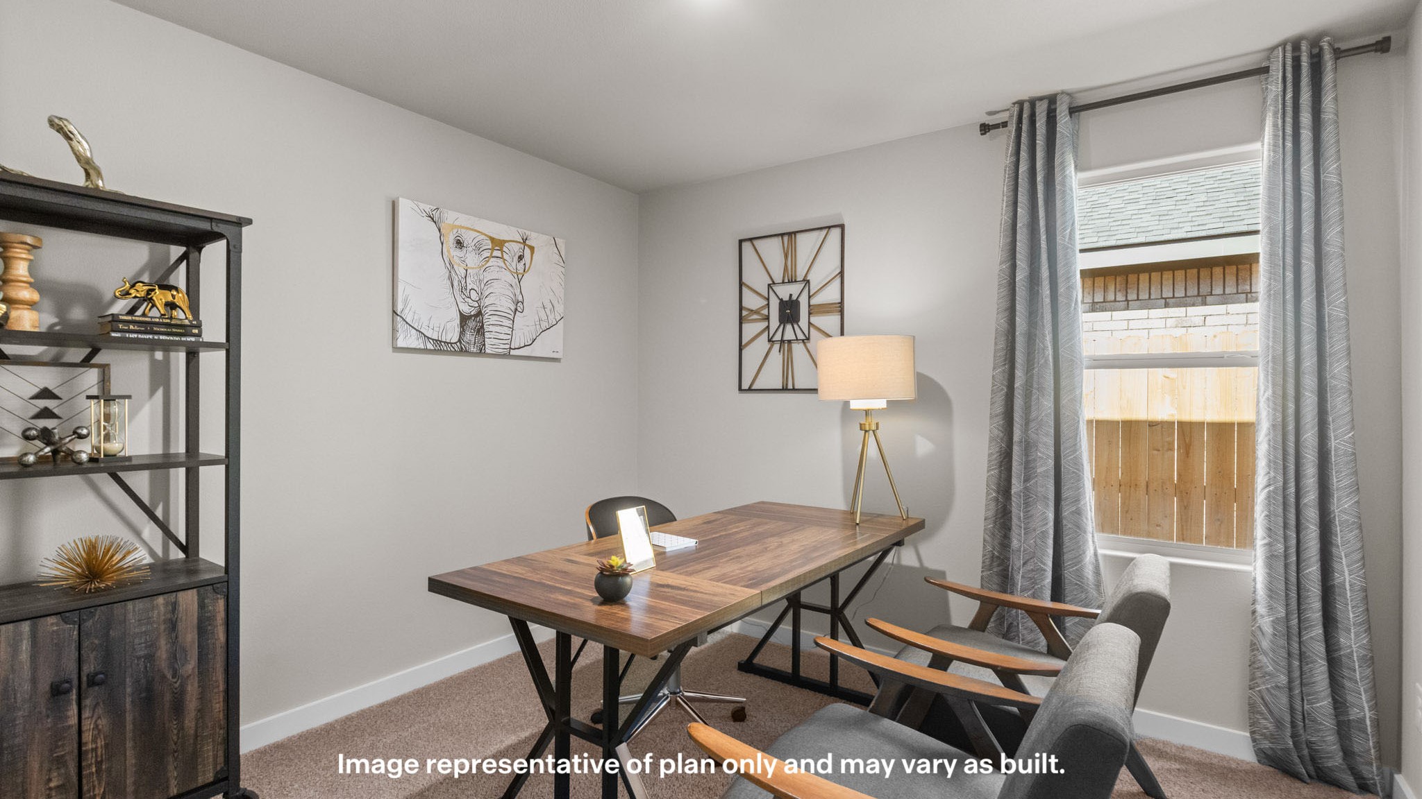 Guest bedroom three designed and decorated as a personal office space