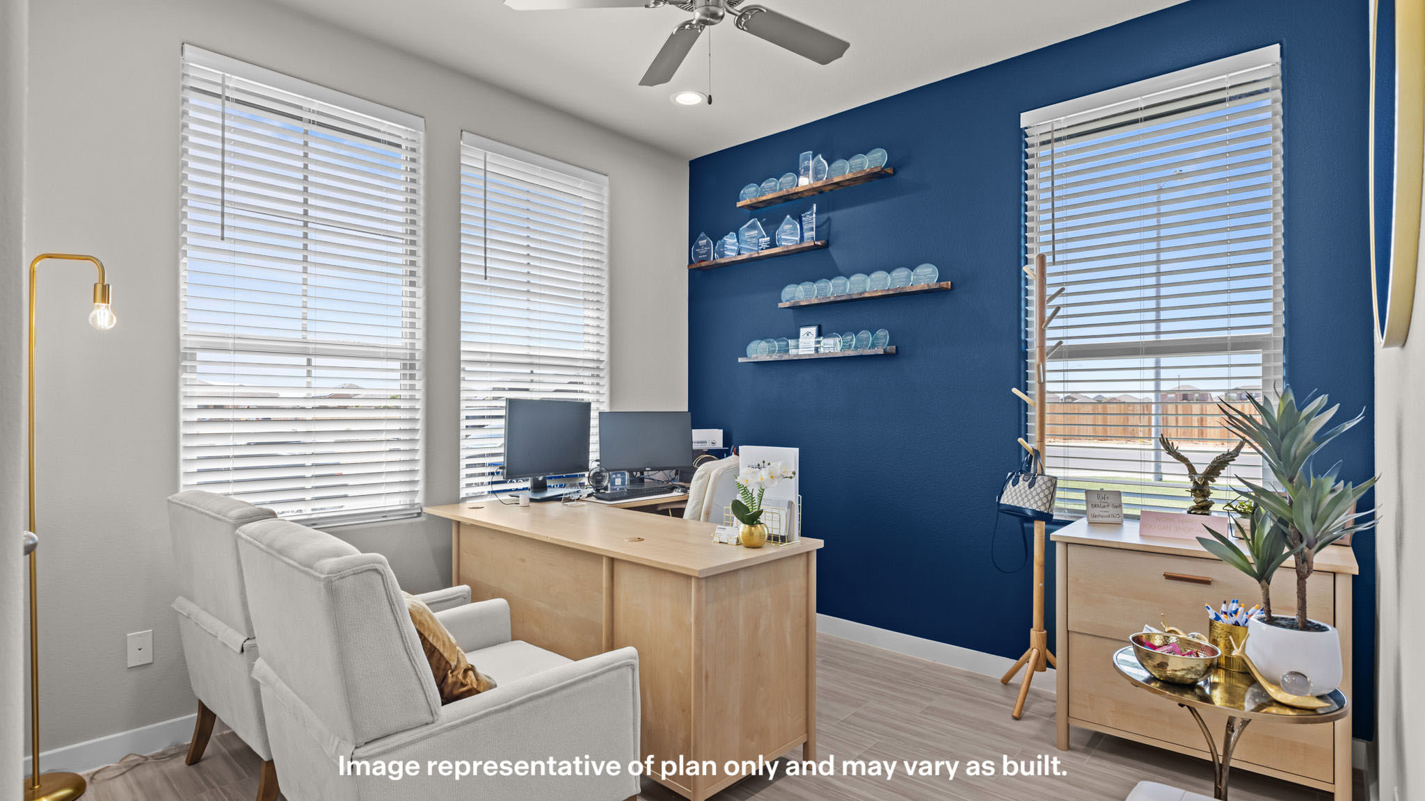 Guest bedroom 3 with front windows and ample natural light