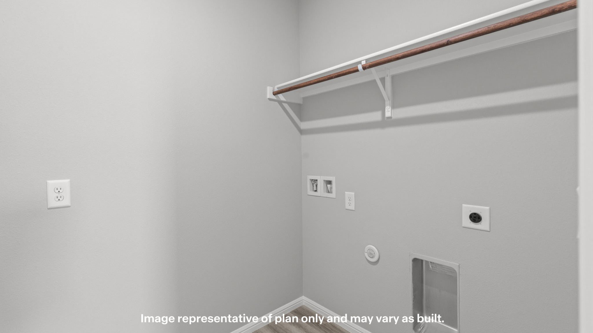 Laundry room and utility closet space with extra storage