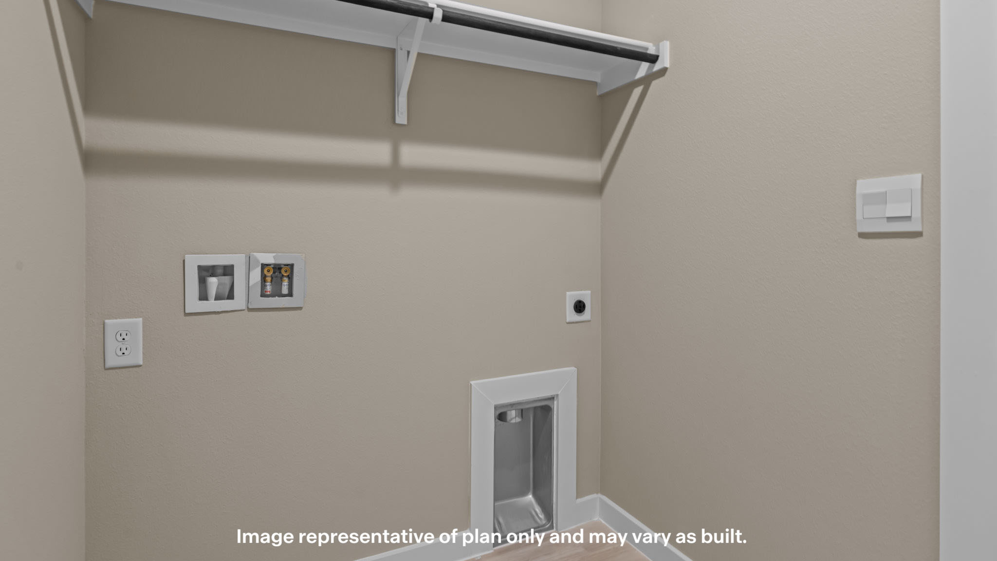 Laundry room and utility closet space with extra storage