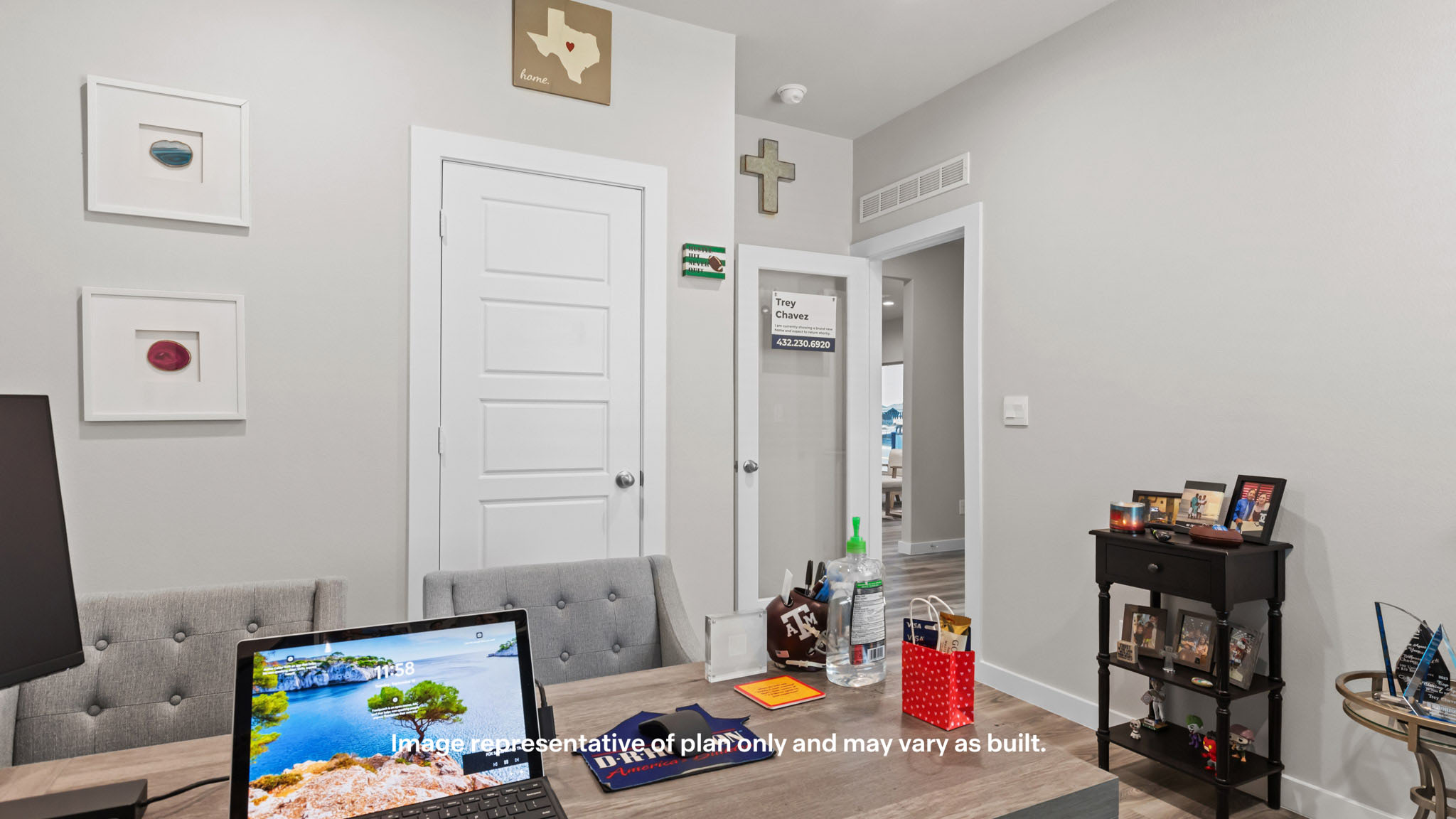 Guest bedroom 3 with plush carpet floors and spacious closet