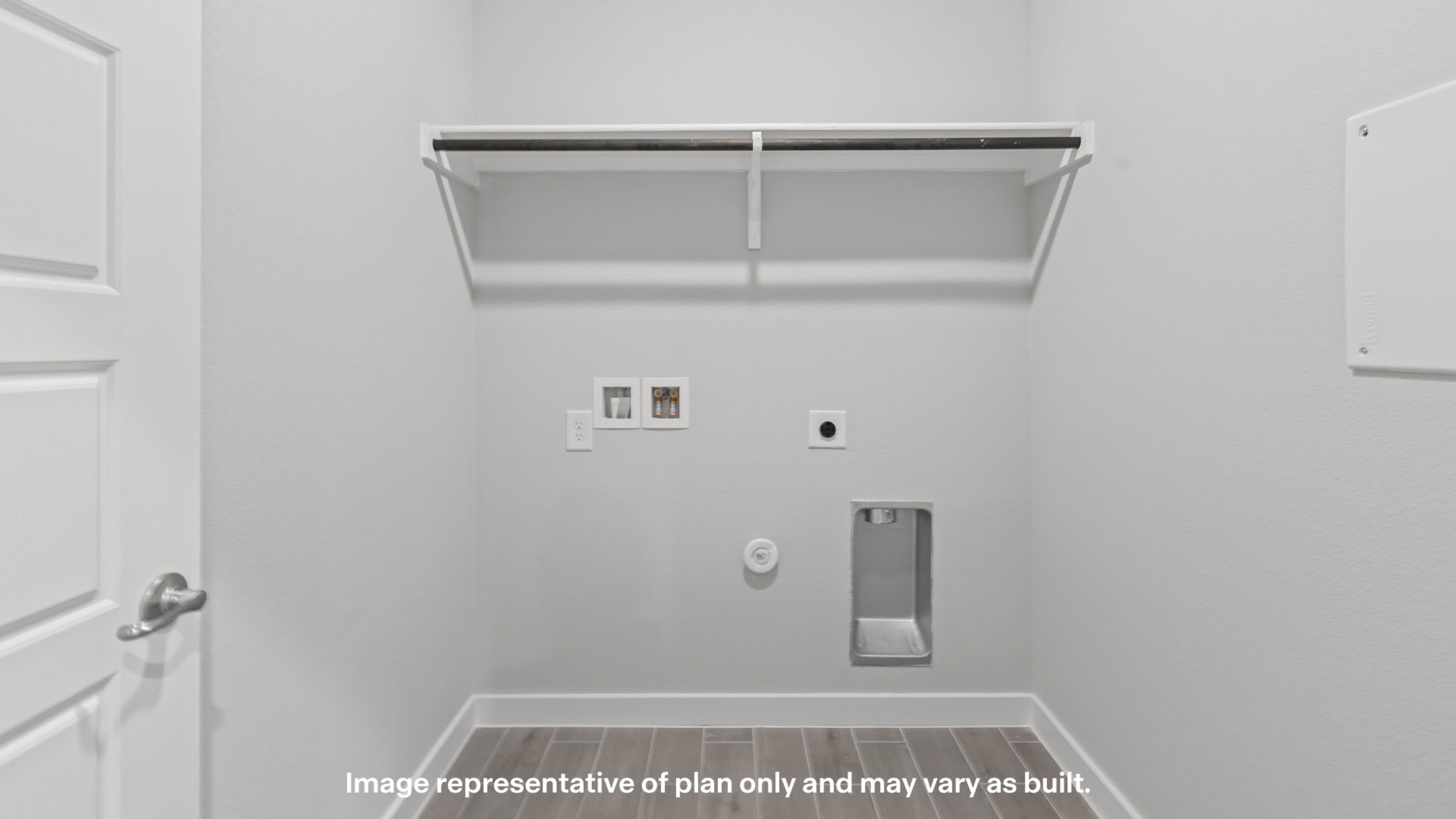 Laundry room and utility closet space with extra storage