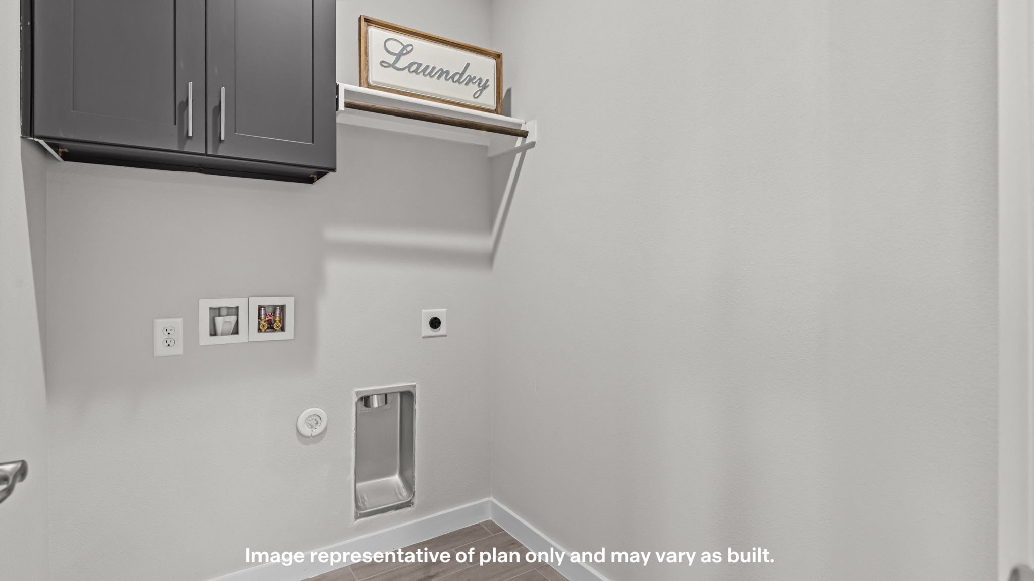 Laundry room and utility closet space with extra storage