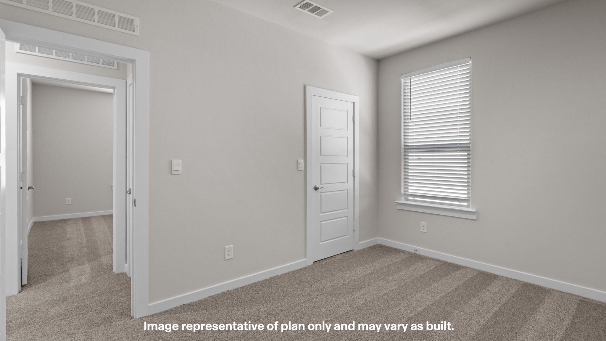 Upstairs guest bedroom 3 with plush carpeted floors and ample natural light