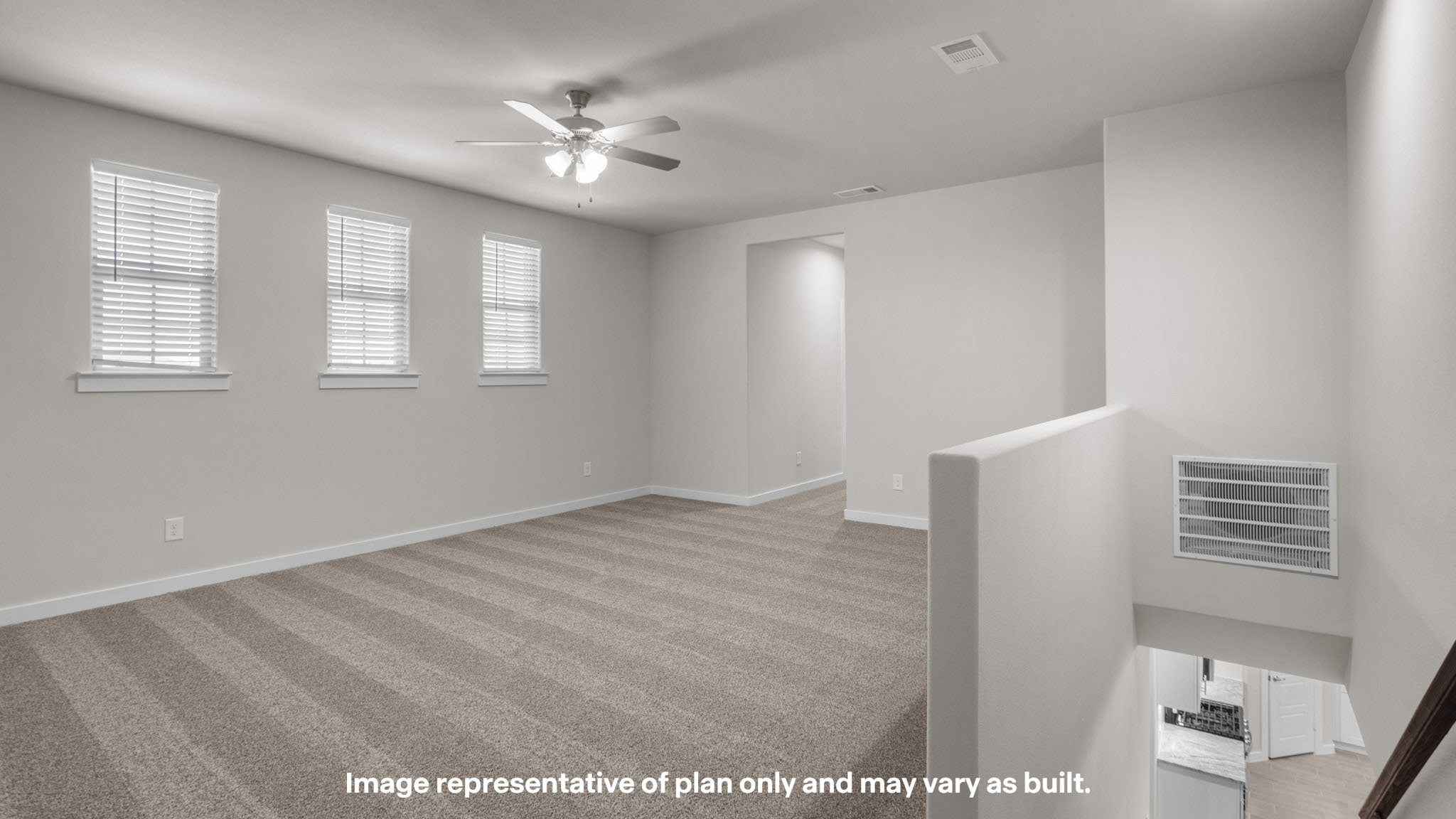 Upstairs landing space perfect for a game room or entertainment spot