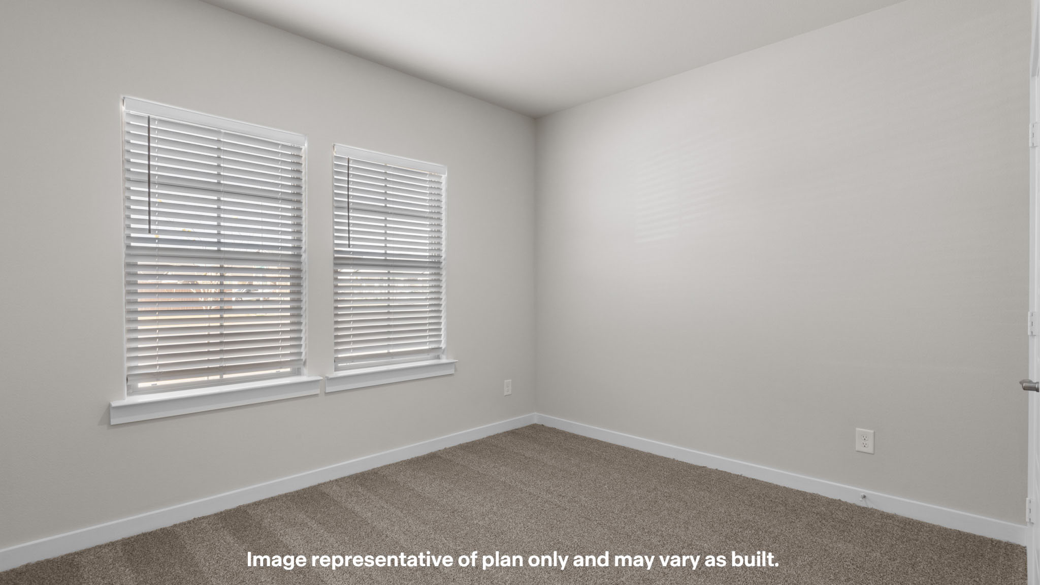 Upstairs guest bedroom 4 with plush carpet floors and side window