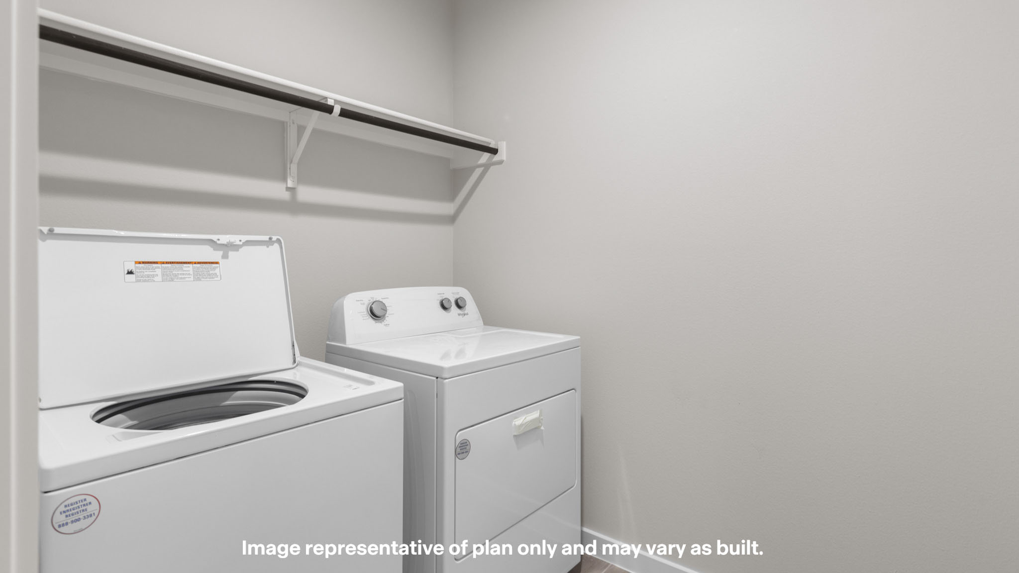 Laundry room and utility closet space with extra storage