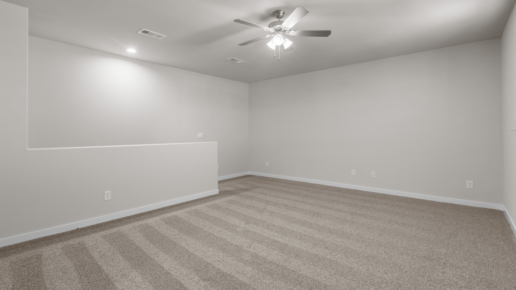 Upstairs oversized landing space perfect for a game room or hangout area