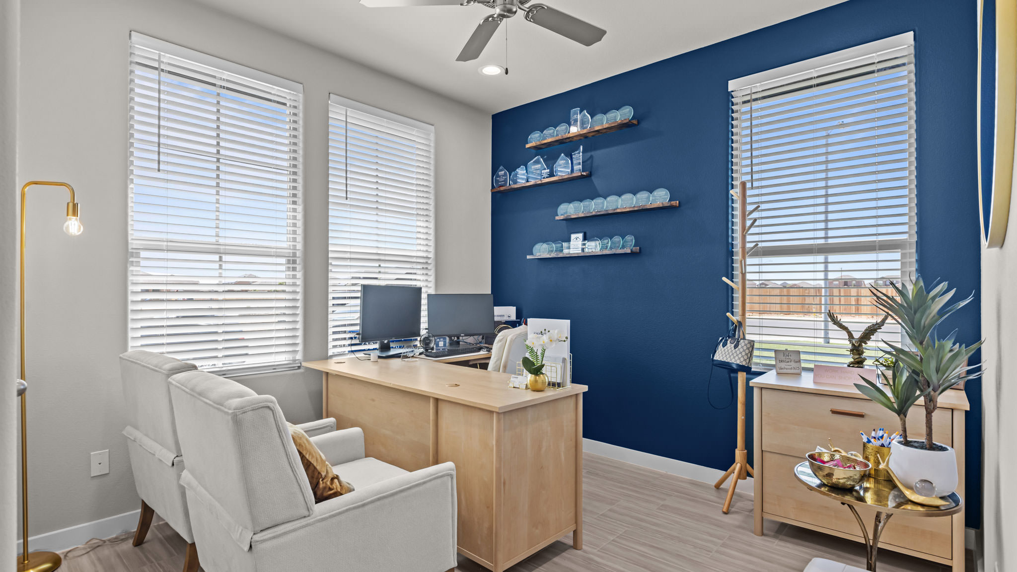 Guest bedroom 3 with front windows and ample natural light