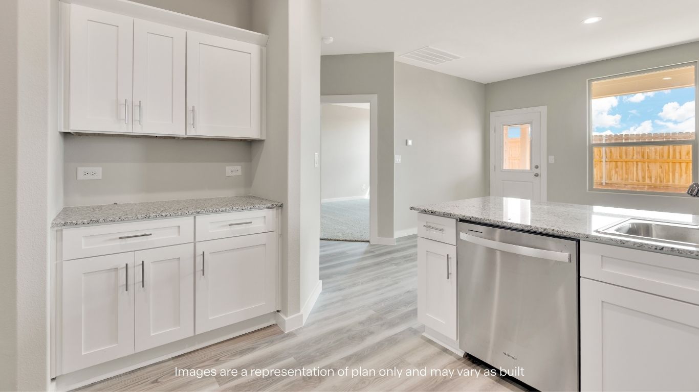 Granite countertops and added storage make this kitchen a standout.