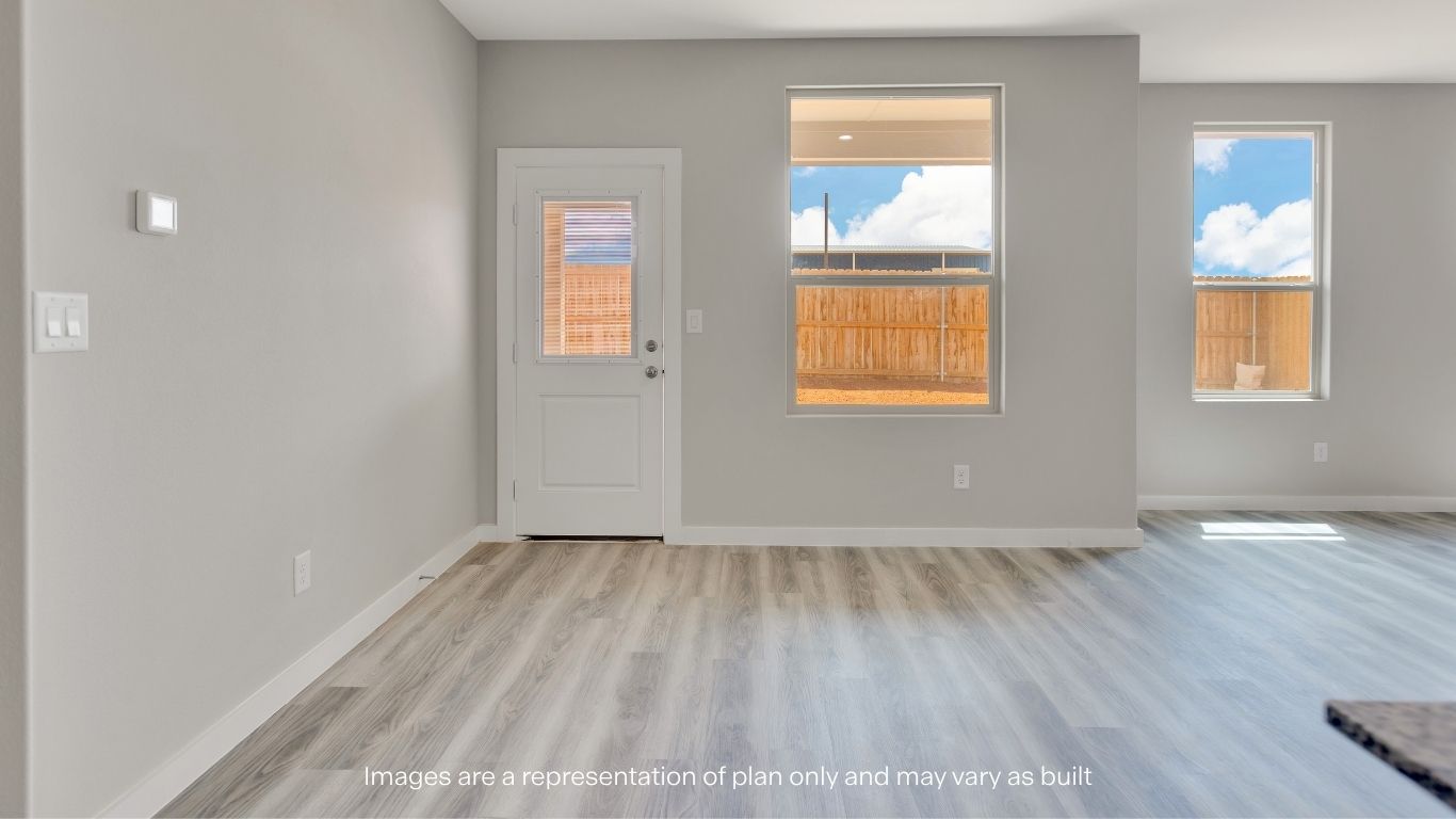 Seamlessly connected living and dining spaces make entertaining easy.