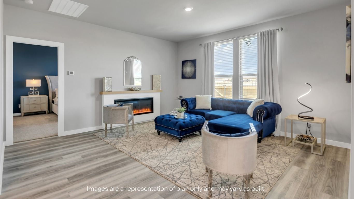 Open living and family room area with ample natural light