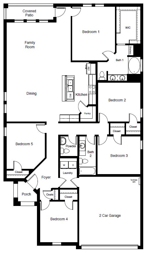 Floor plan layout of Jaxson single story home