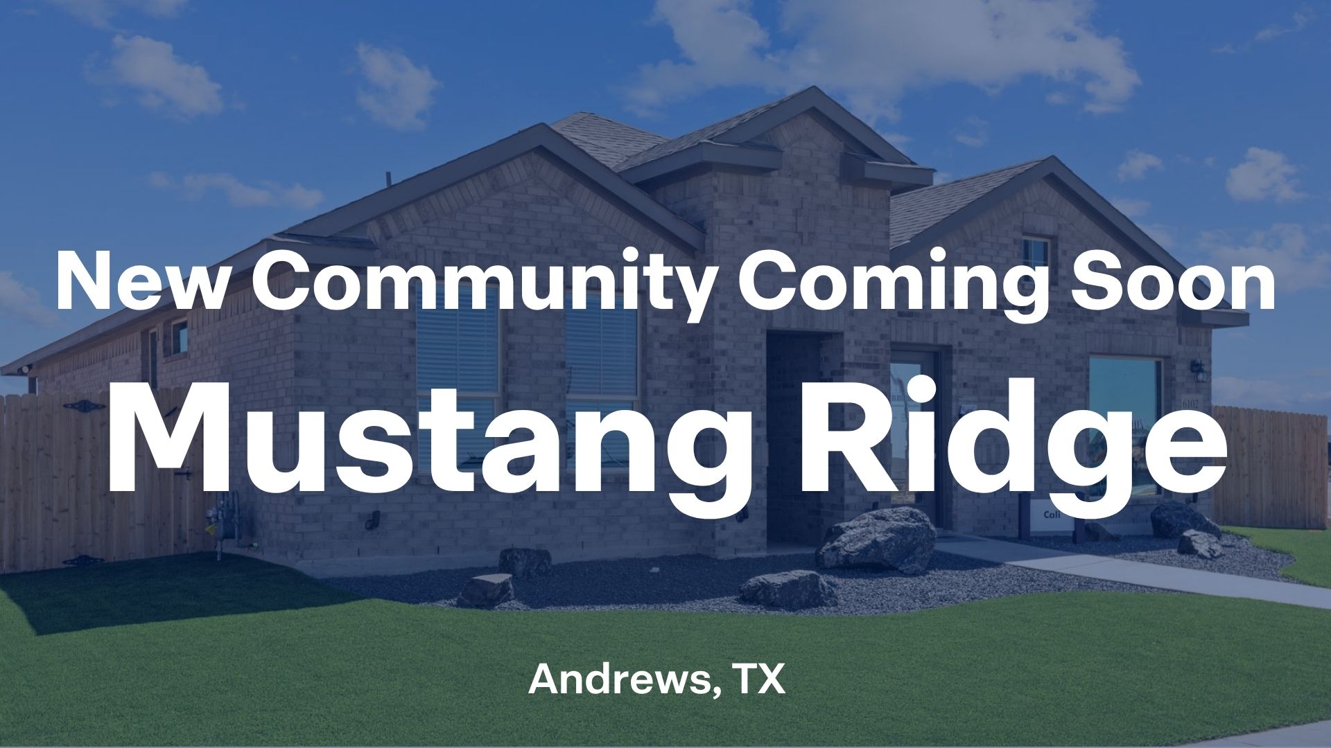 New community Mustang Ridge coming soon to Andrews, TX