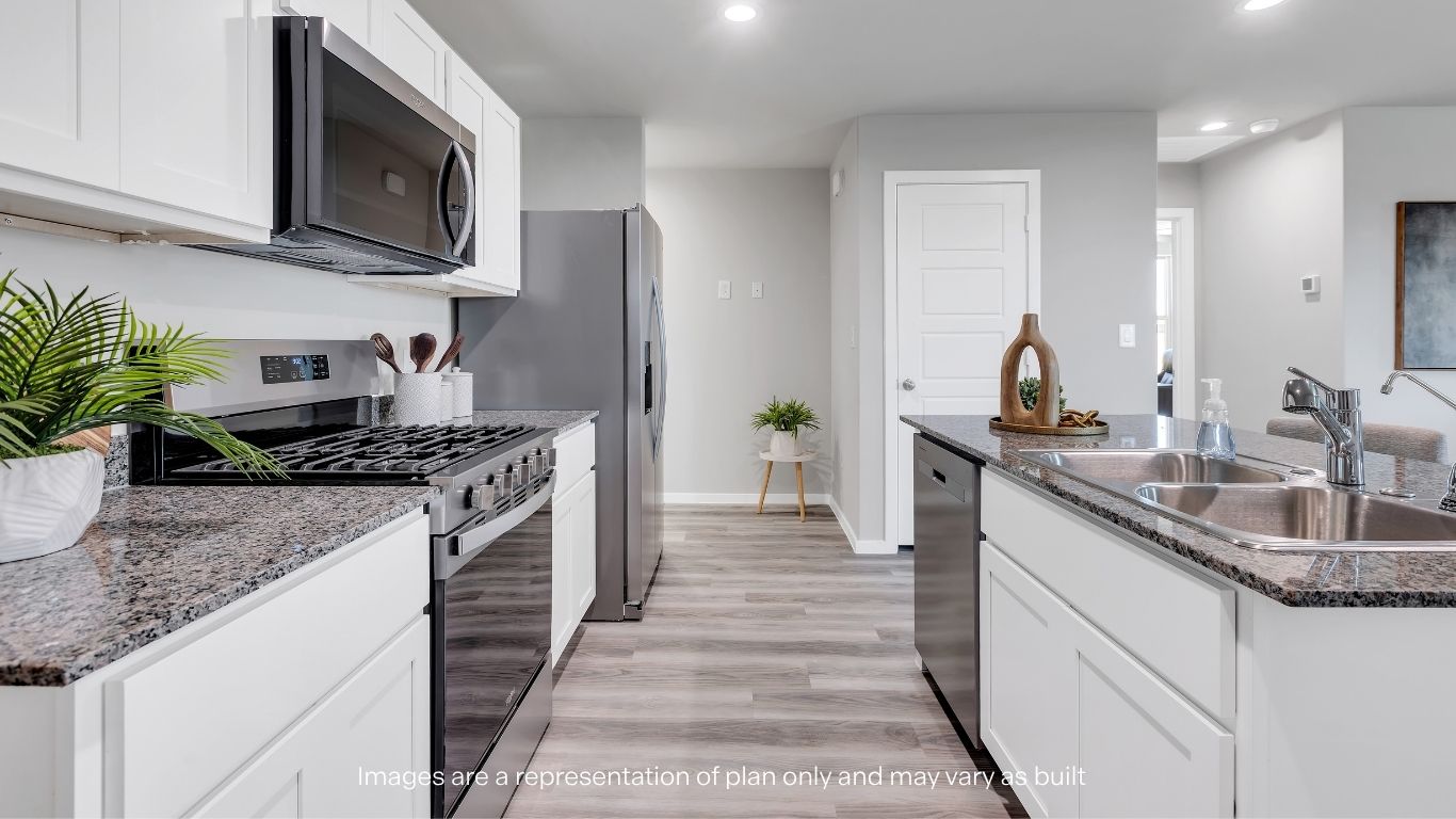 Spacious open kitchen with ample natural light