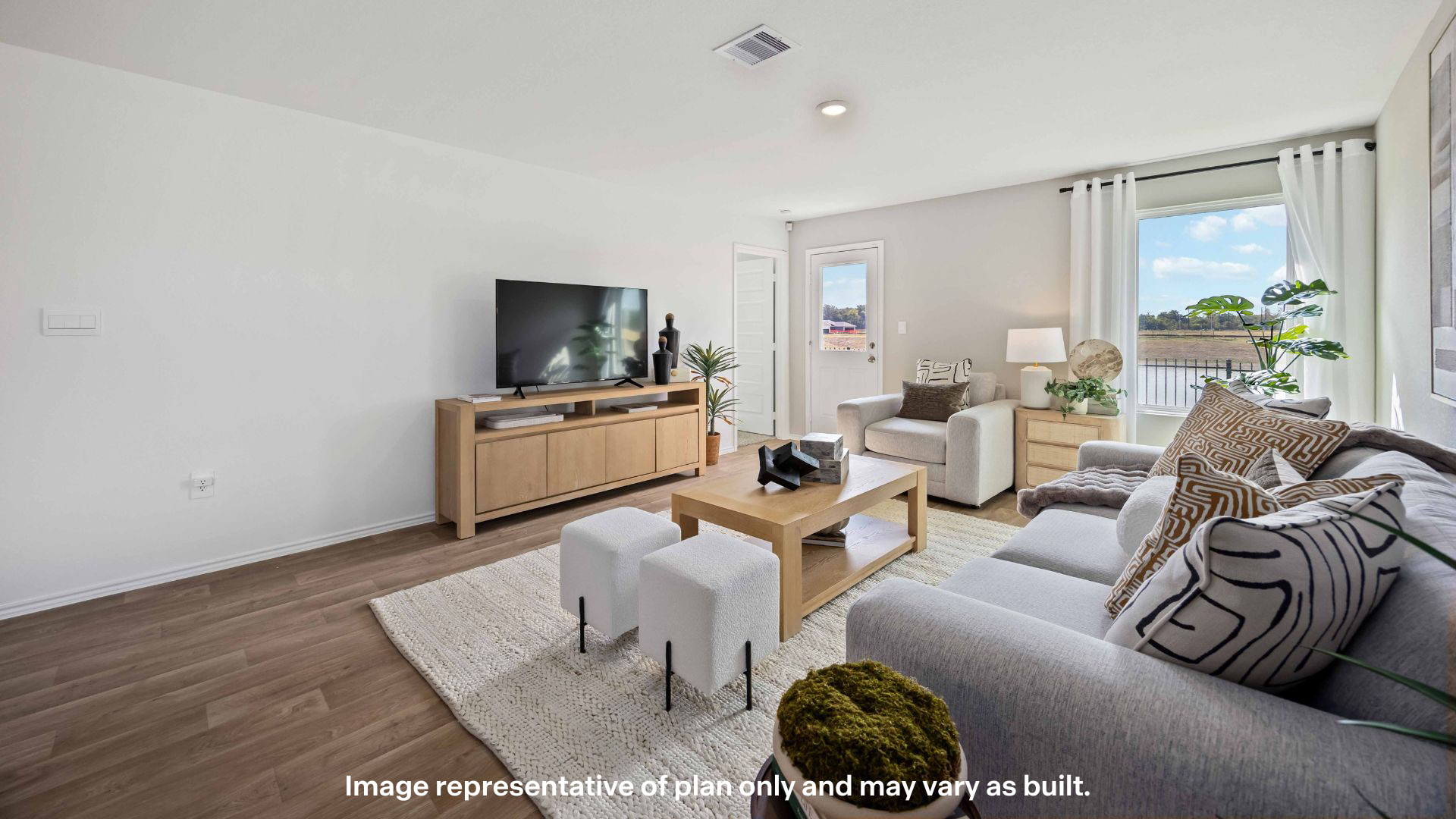 Open concept living, family, dining, and kitchen space