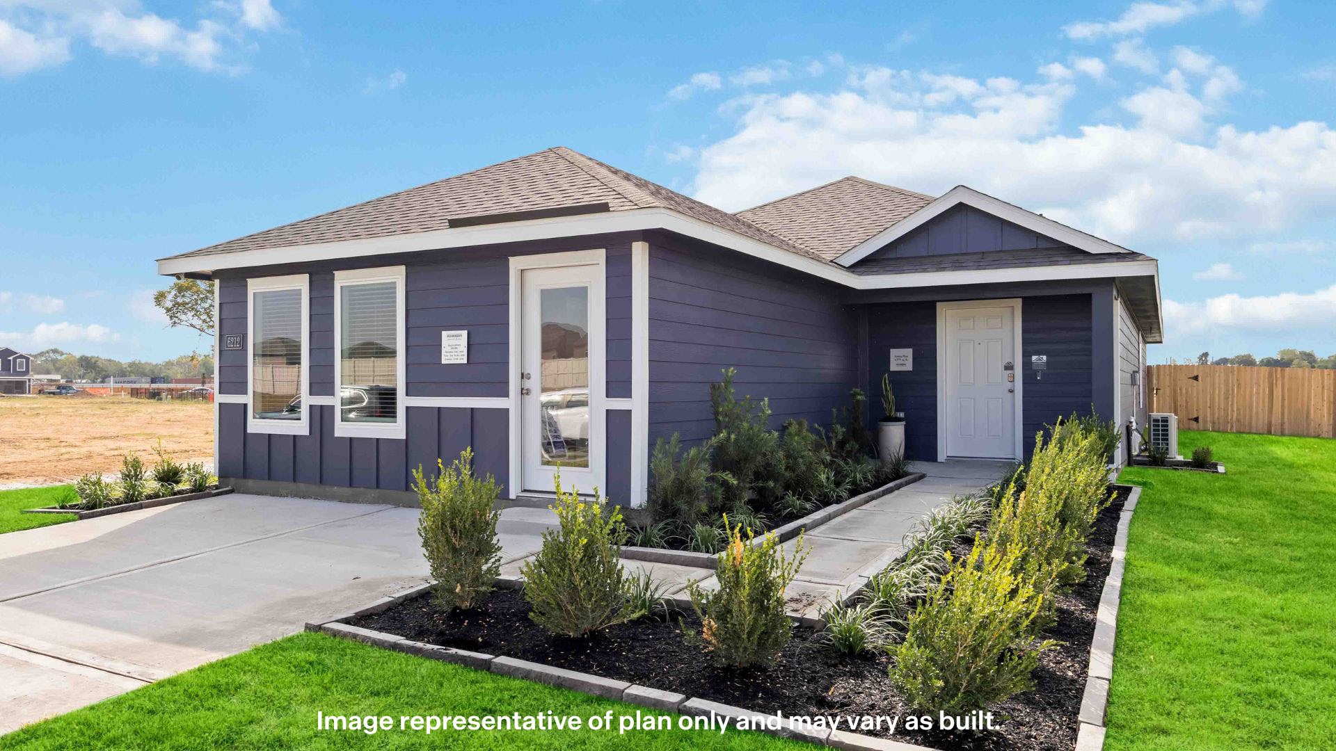 Exterior of single-story home with modern sturdy siding
