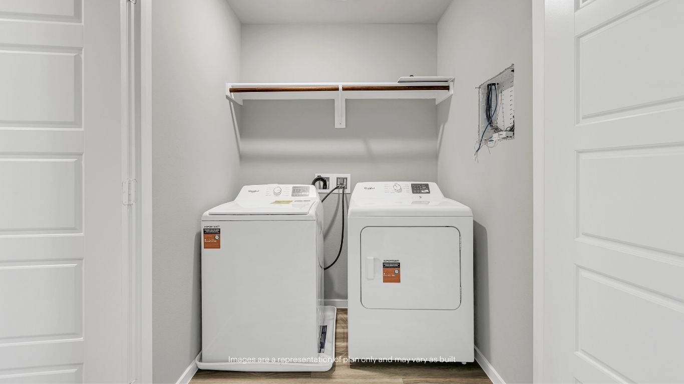 Conveniently located near all five bedrooms, the dedicated laundry room offers added efficiency and everyday convenience.