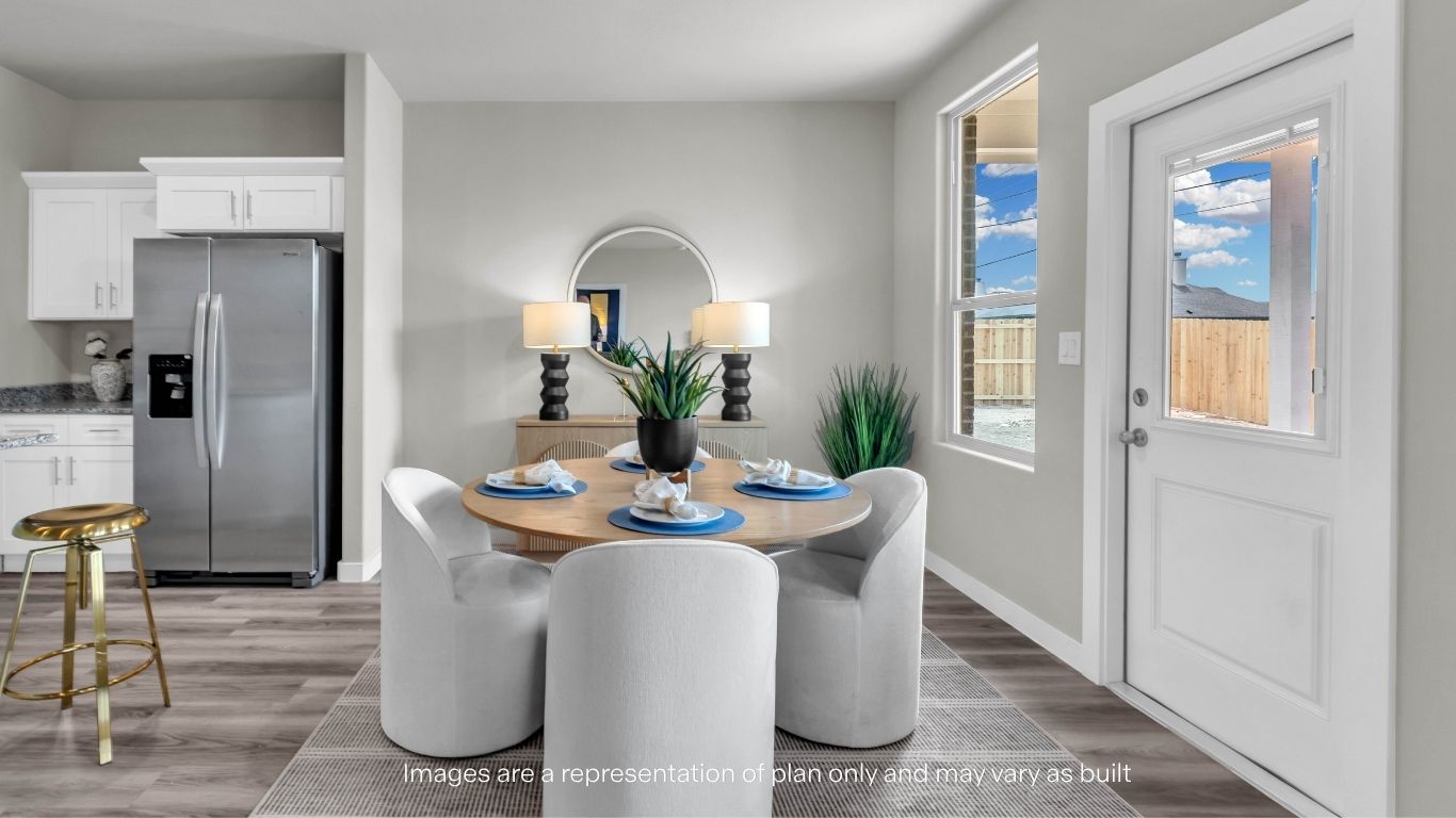 Bright dining space perfectly positioned for everyday meals and entertaining.