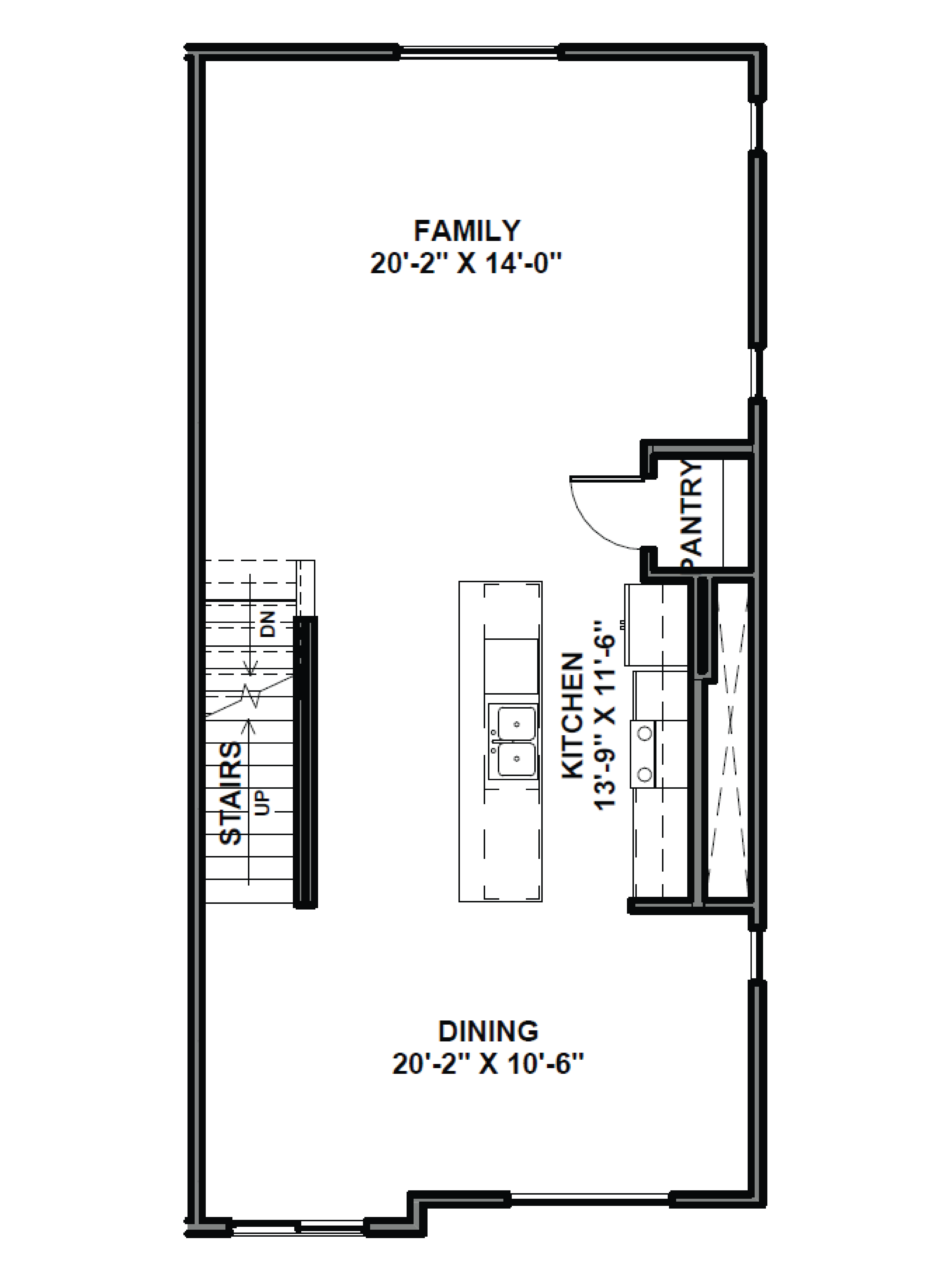 Oliver townhome floor plan in American Fork Utah.