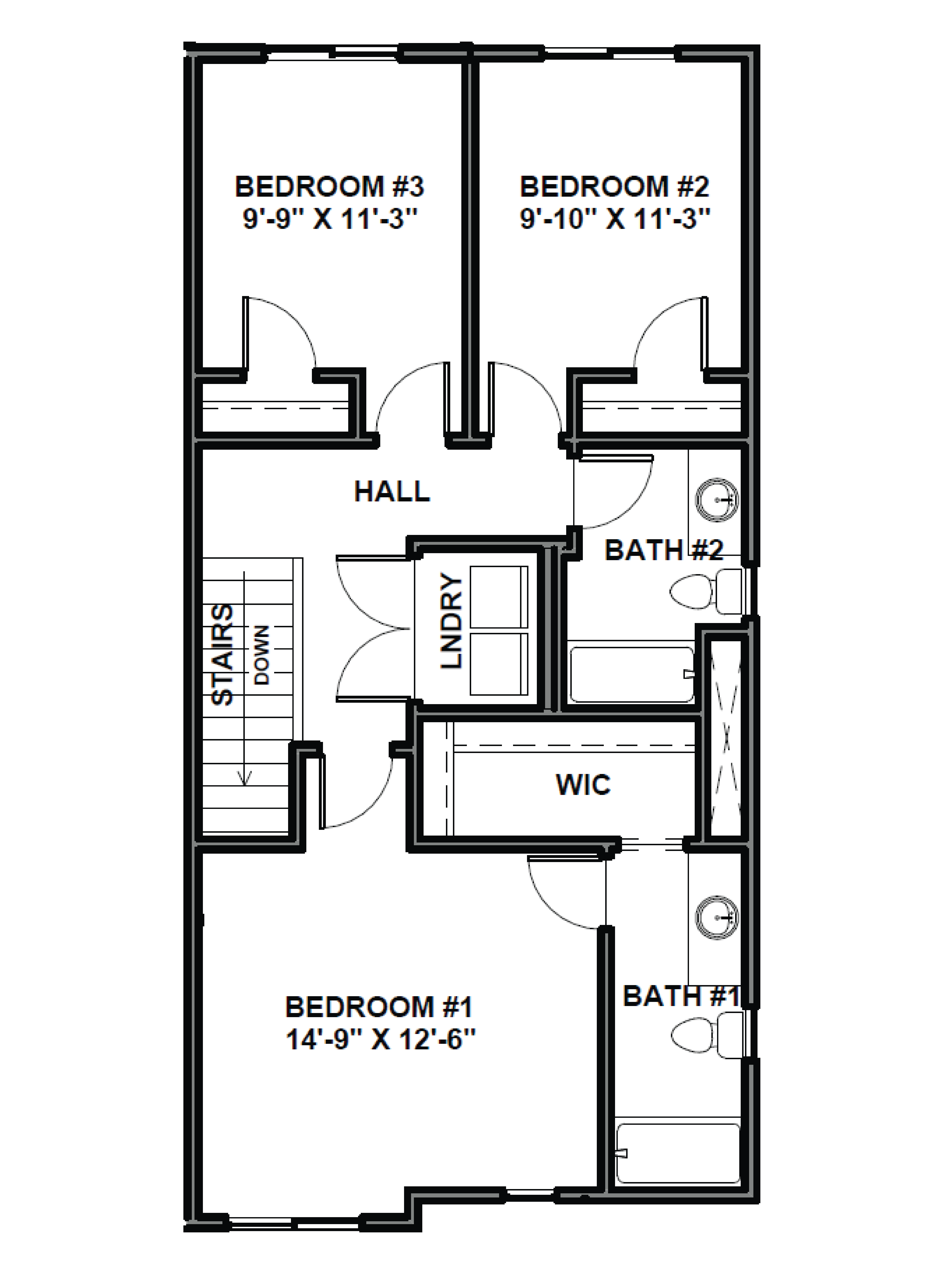 Oliver townhome floor plan in American Fork Utah.