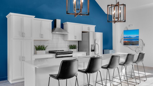 Edgewater clubhouse kitchen and living area for residents.