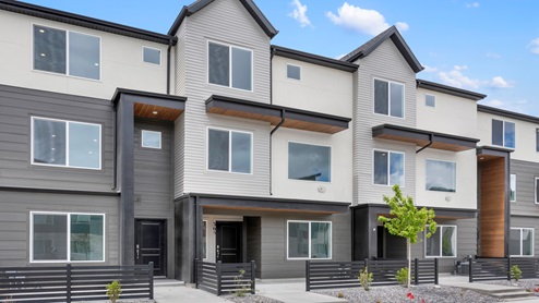 Oliver and Emery townhome exterior elevations in American Fork Utah.
