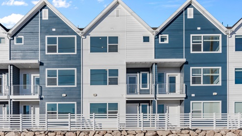 The Summerland floor plan exterior with cape code elevation.
