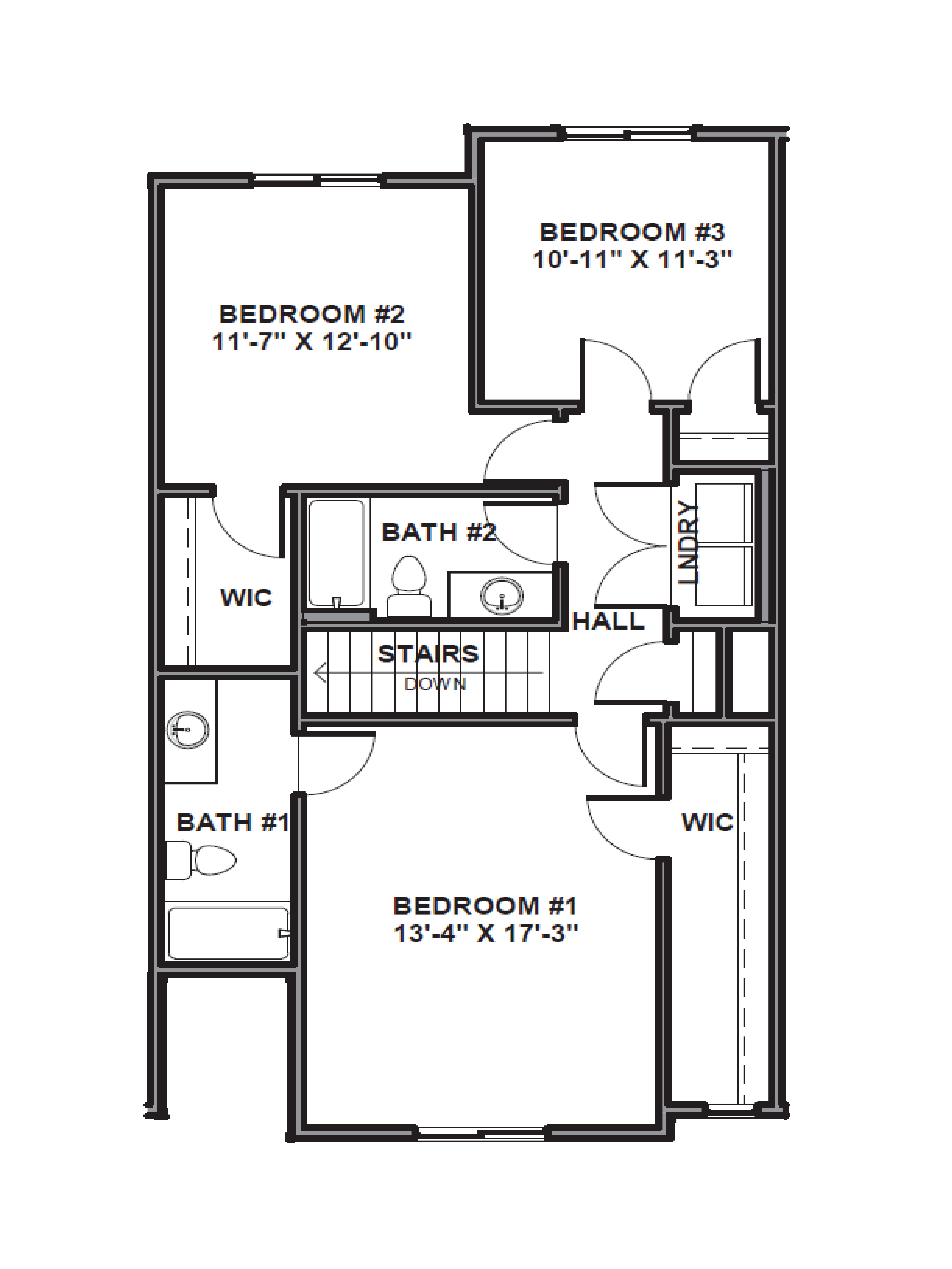 Millbrook floor plan townhome layout in Saratoga Springs Utah.