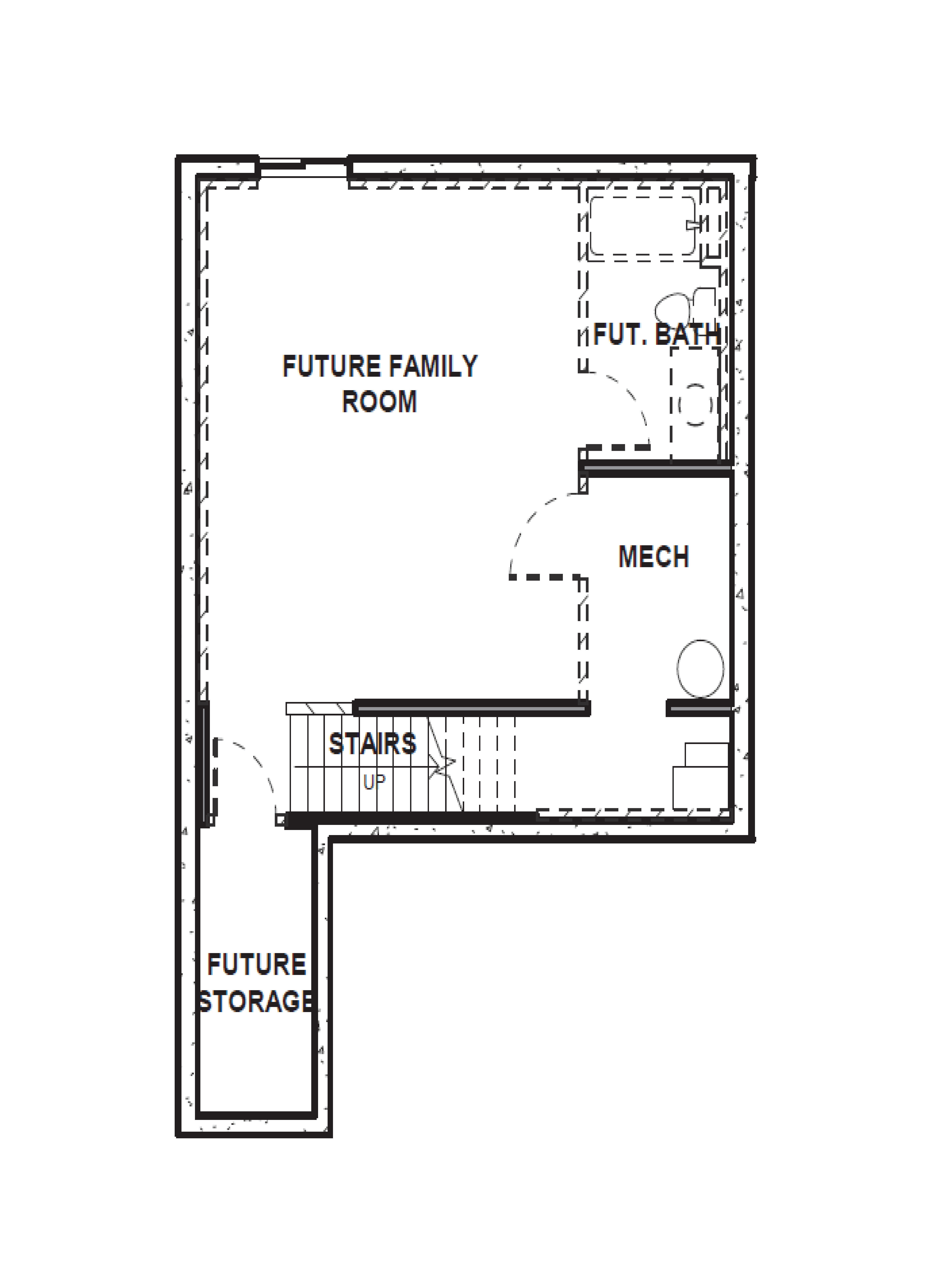 Millbrook floor plan townhome layout in Saratoga Springs Utah.